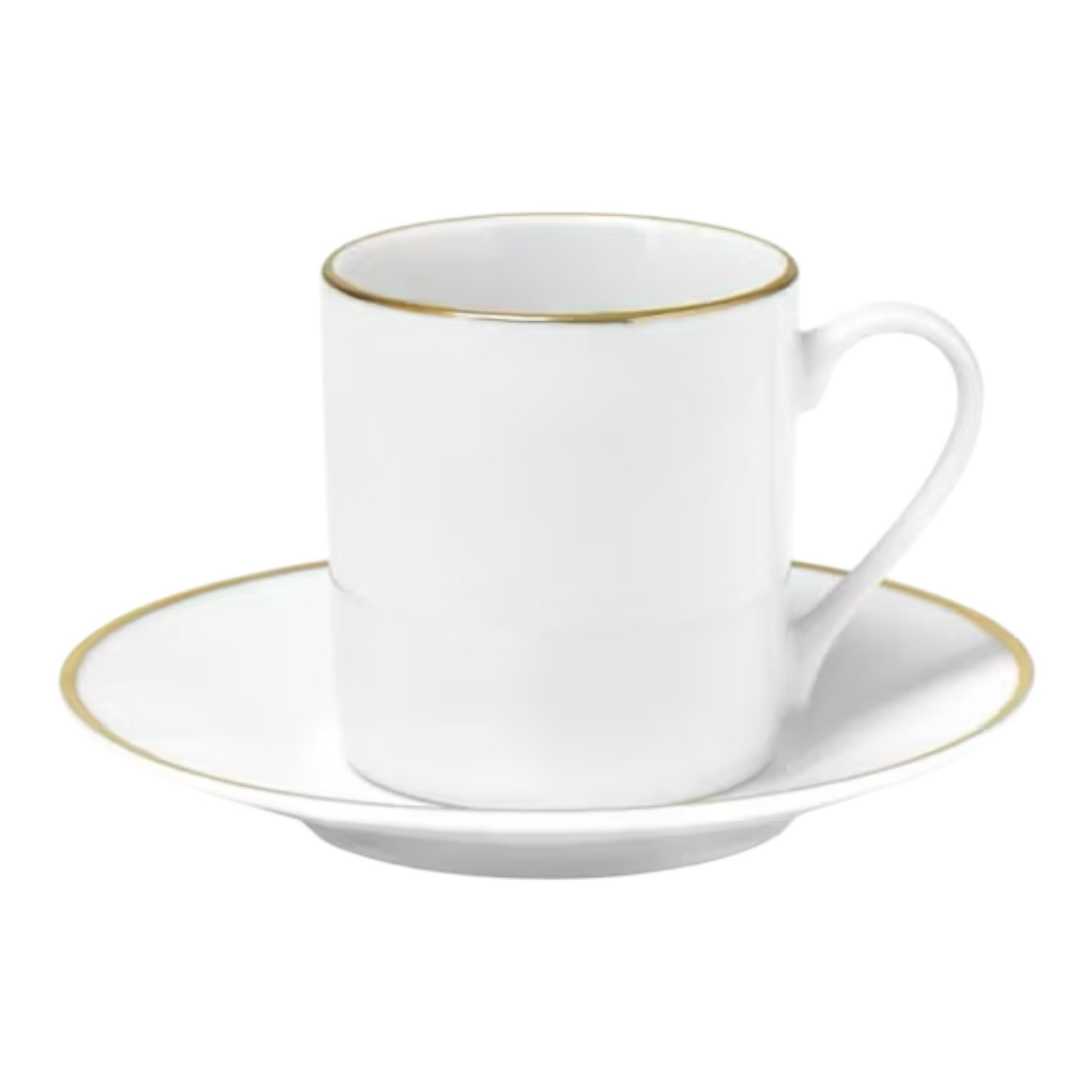 Set 6 tazze caffe con piattino - Silvia filo oro Fade
