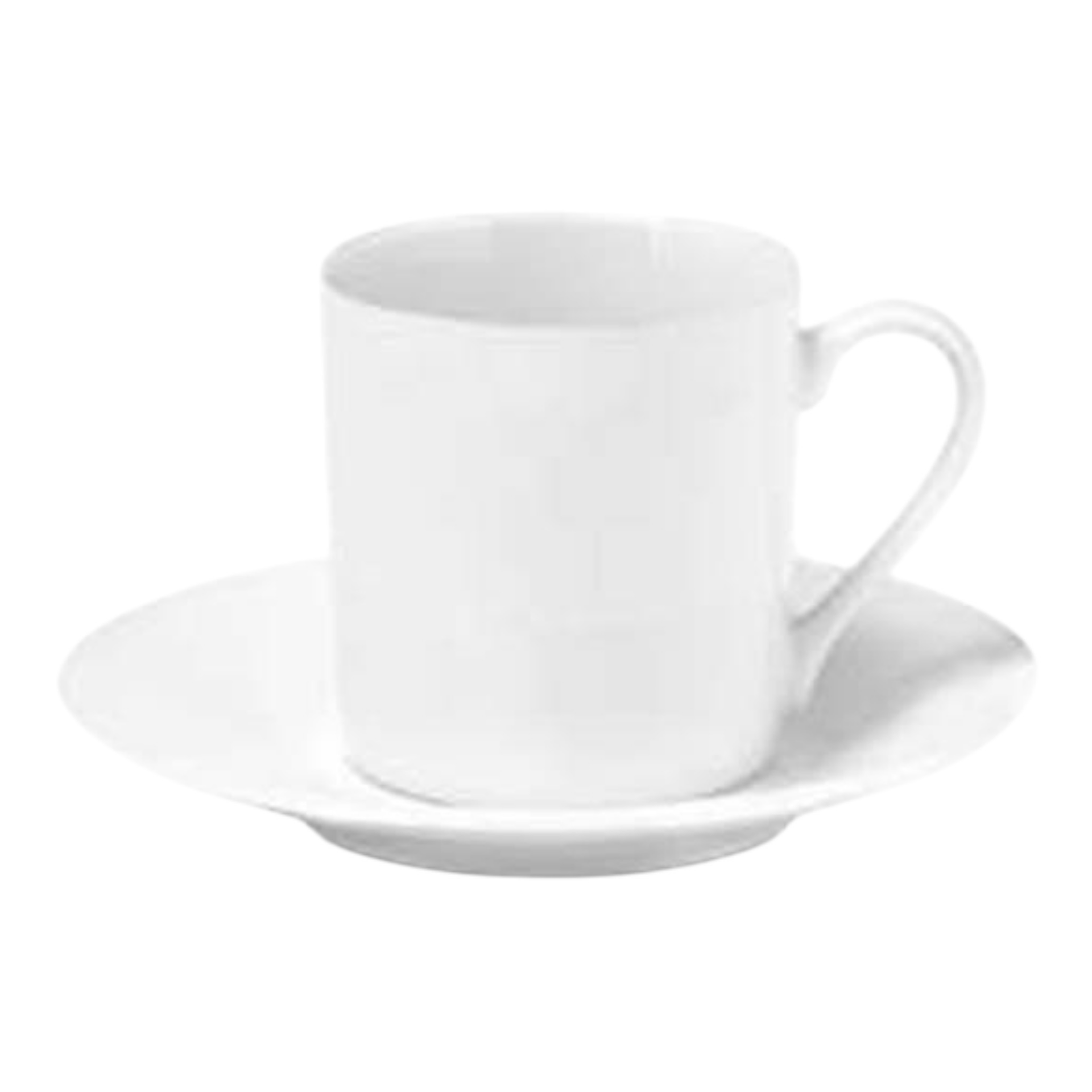 Set 6 tazze caffe con piattino - Silvia bianco Fade