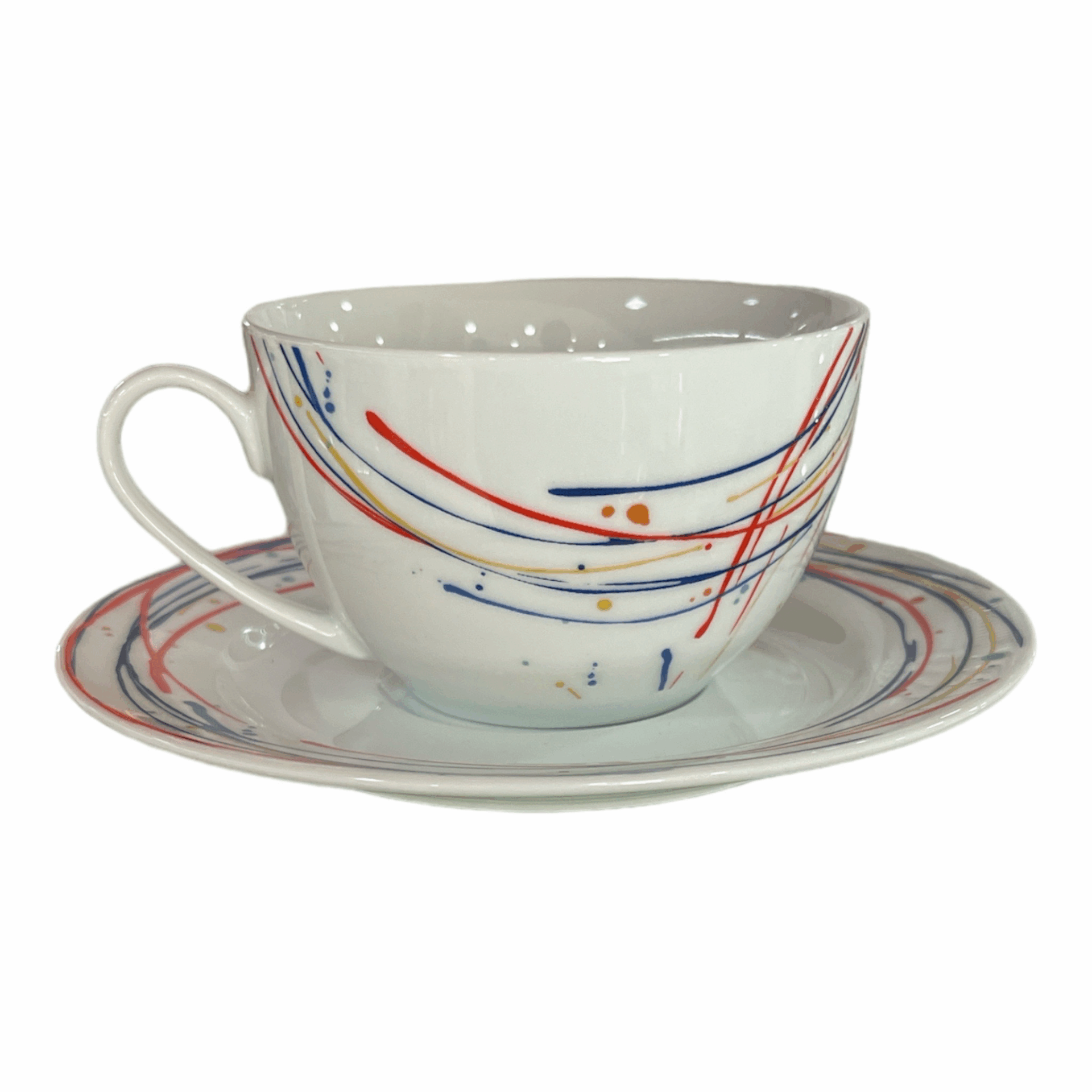 Set 6 tazze té/cappuccino con piattino 220ml - Carnival Galbiati
