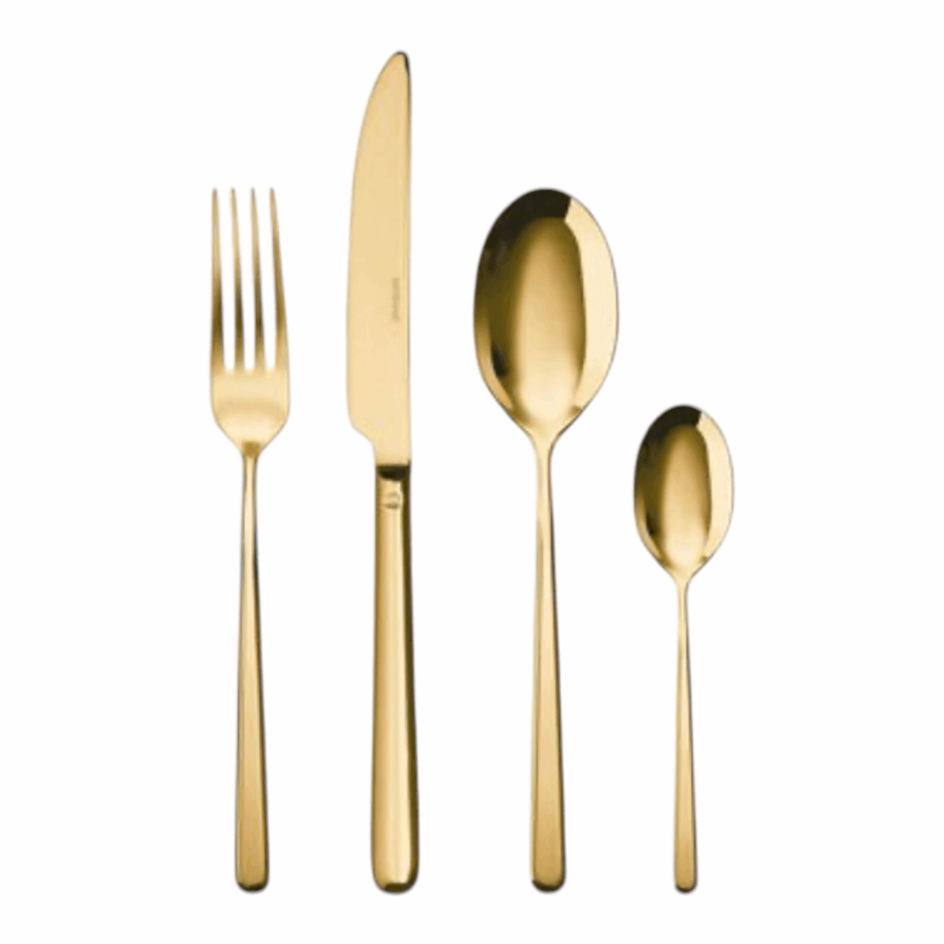 Servizio 24 pezzi monoblocco - Linear PVD oro lucido