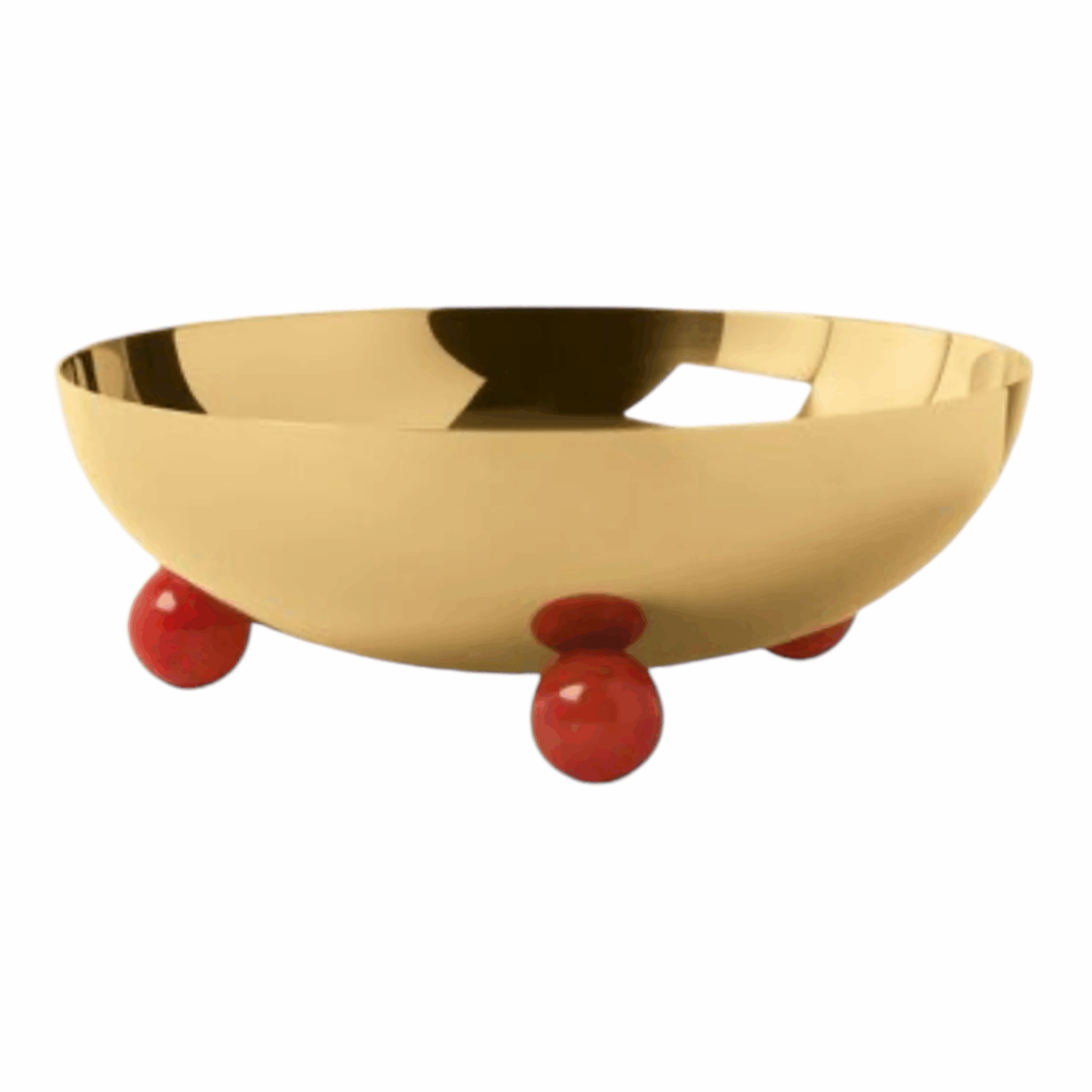 Ciotola cm.20,5x7,5 Penelope PVD Gold base corallo - Sambonet