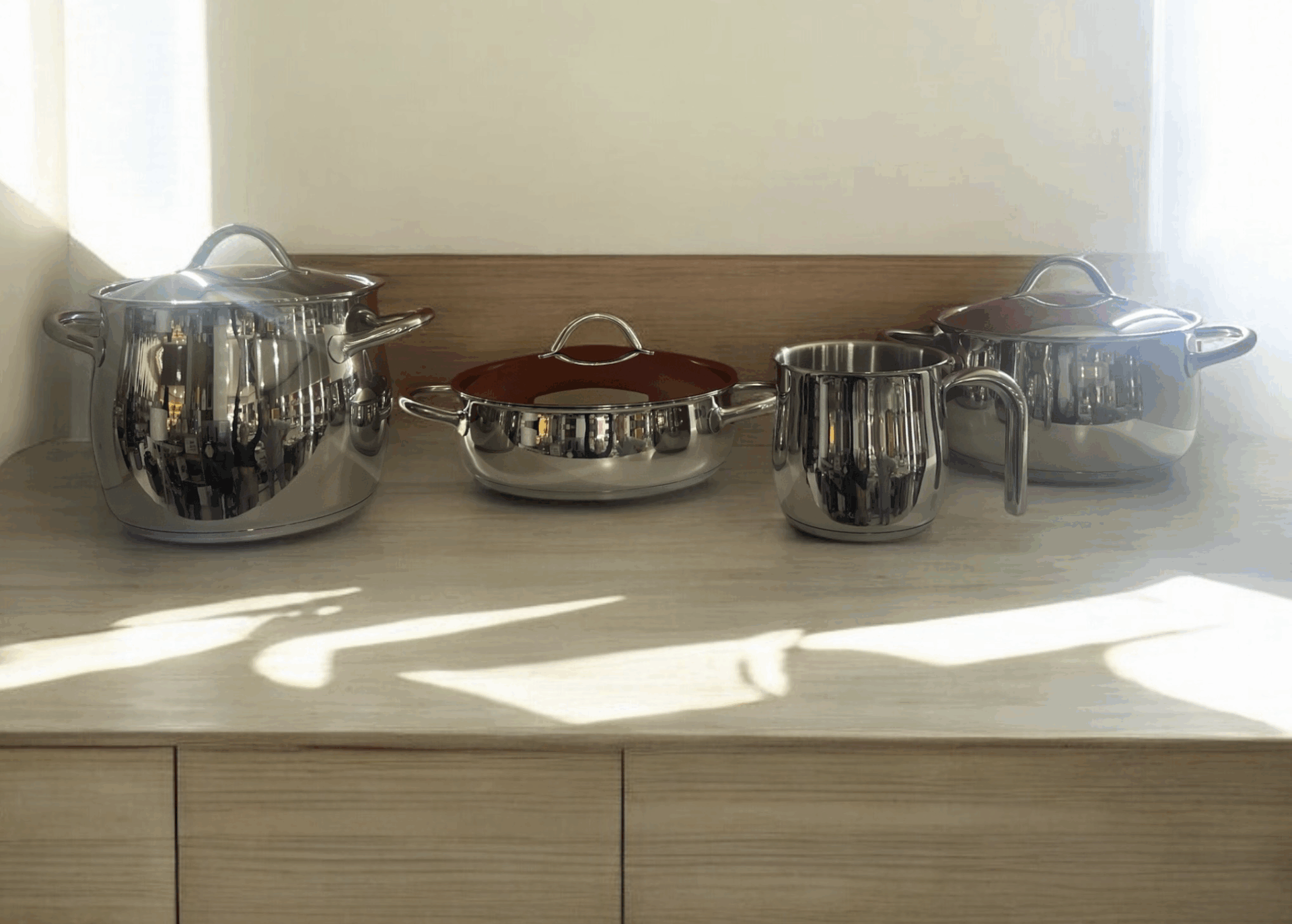 Batteria pentole acciaio inox 7 pezzi - 1950 Mepra