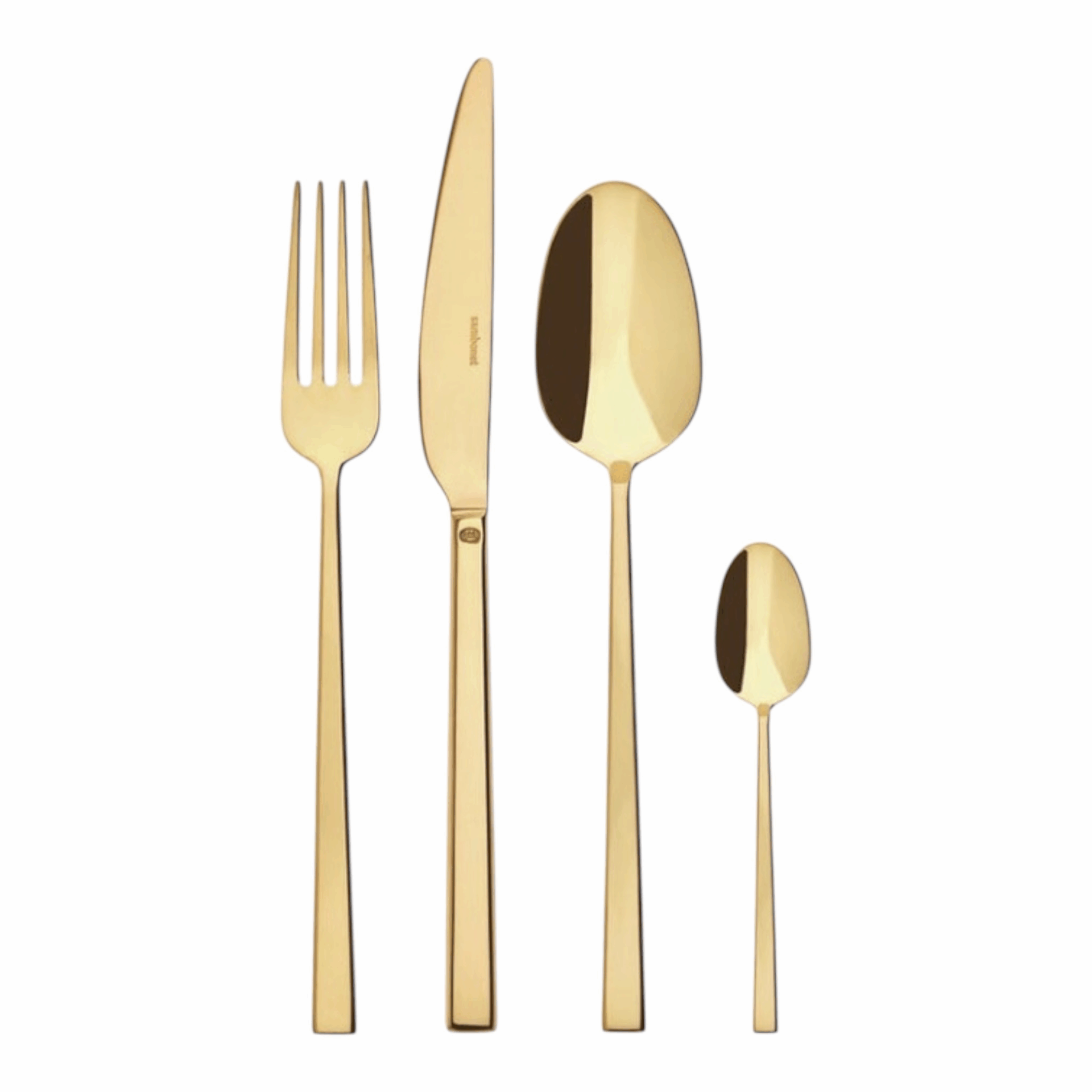 Servizio 24 pezzi Rock oro - Sambonet