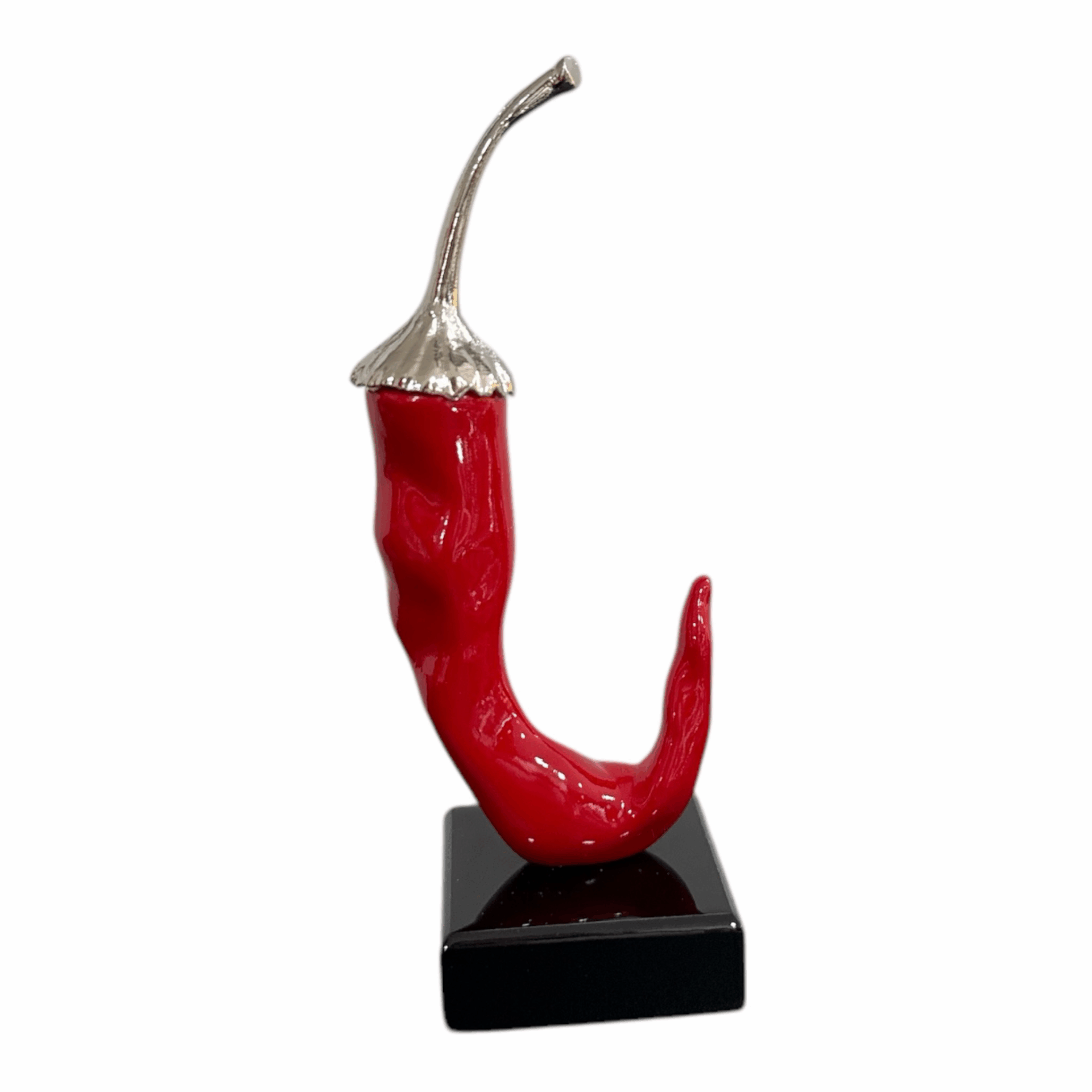 Peperoncino piccolo h.13cm - rosso e argento Sequenze