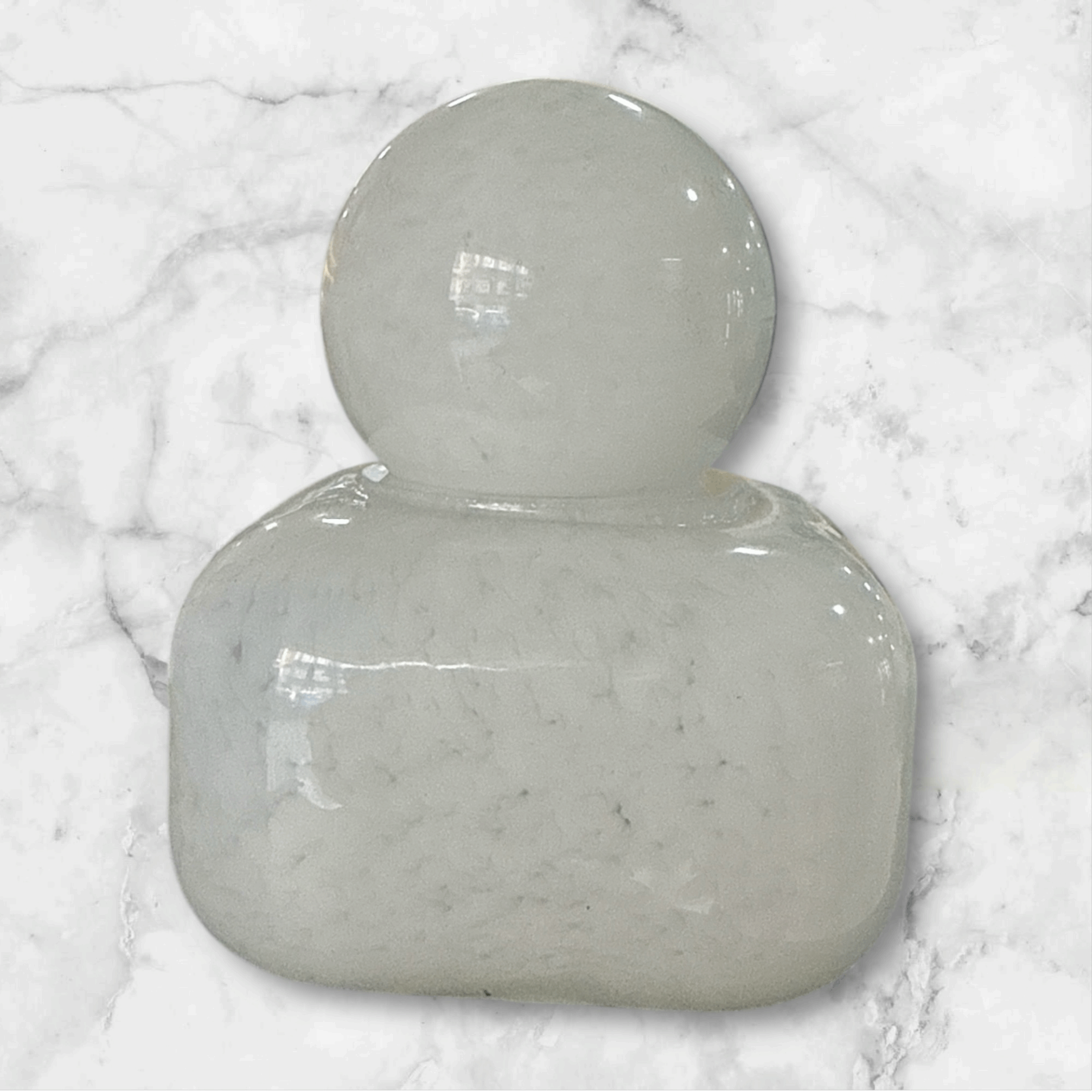 Ampolla bianca in vetro soffiato - Full of Joy Galbiati