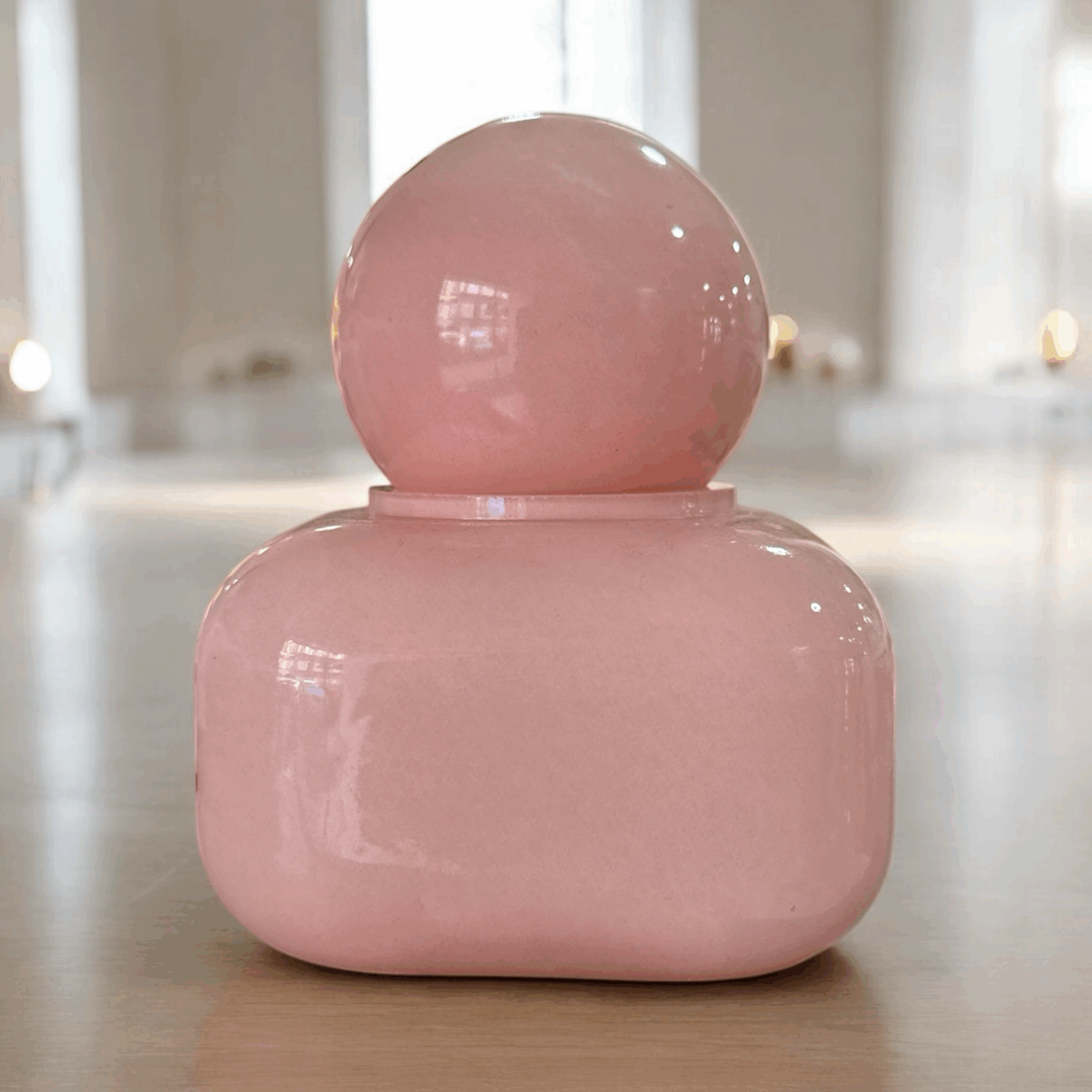 Ampolla rosa in vetro soffiato - Full Of Joy Galbiati