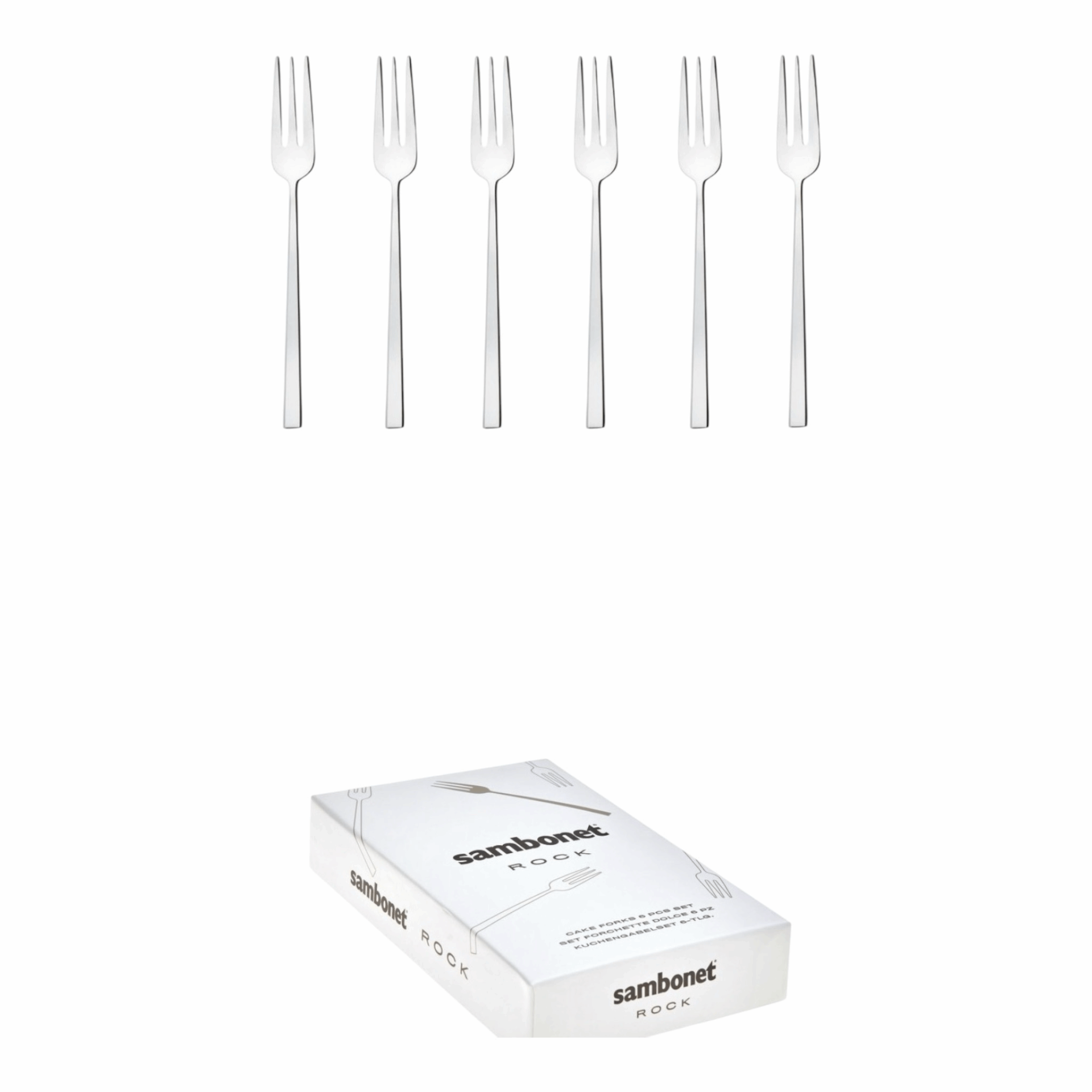Set 6 forchettine ROCK Sambonet