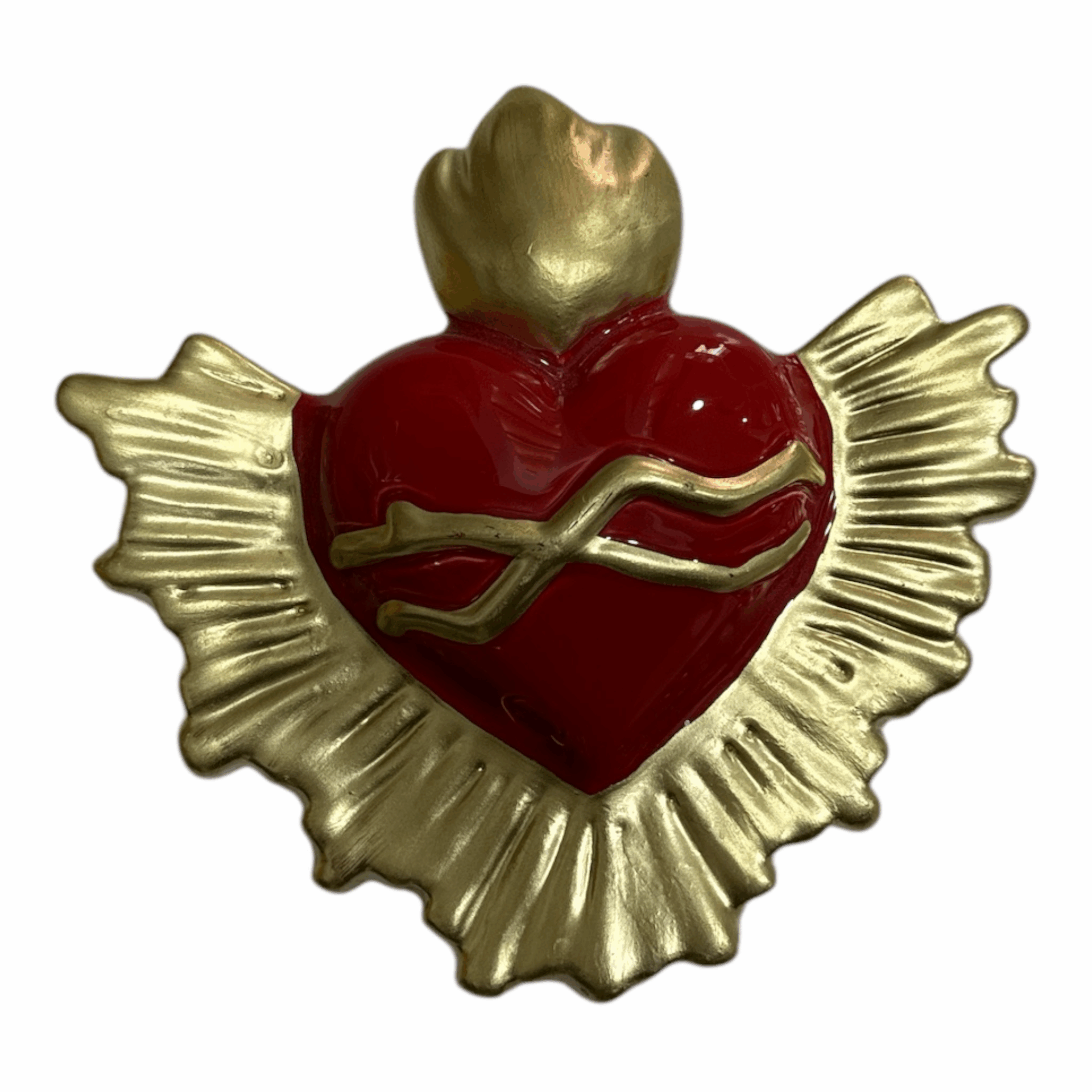 Cuore sacro in ceramica Rosso- Macri