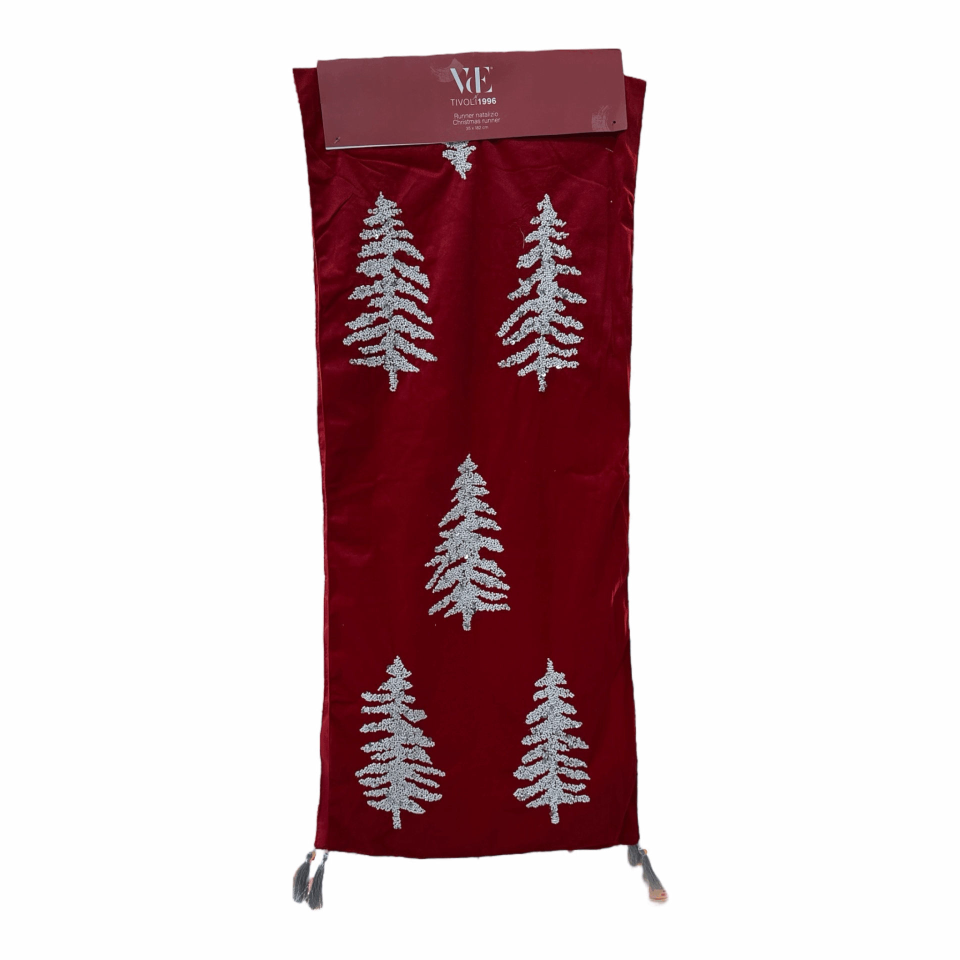 Runner velluto rosso 35x182cm