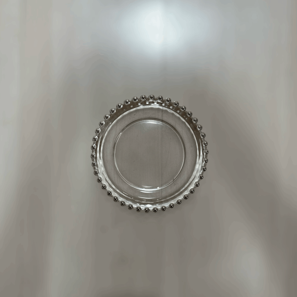 Set 6 piattini pane cm.16 Clear Pearl argento - Fade