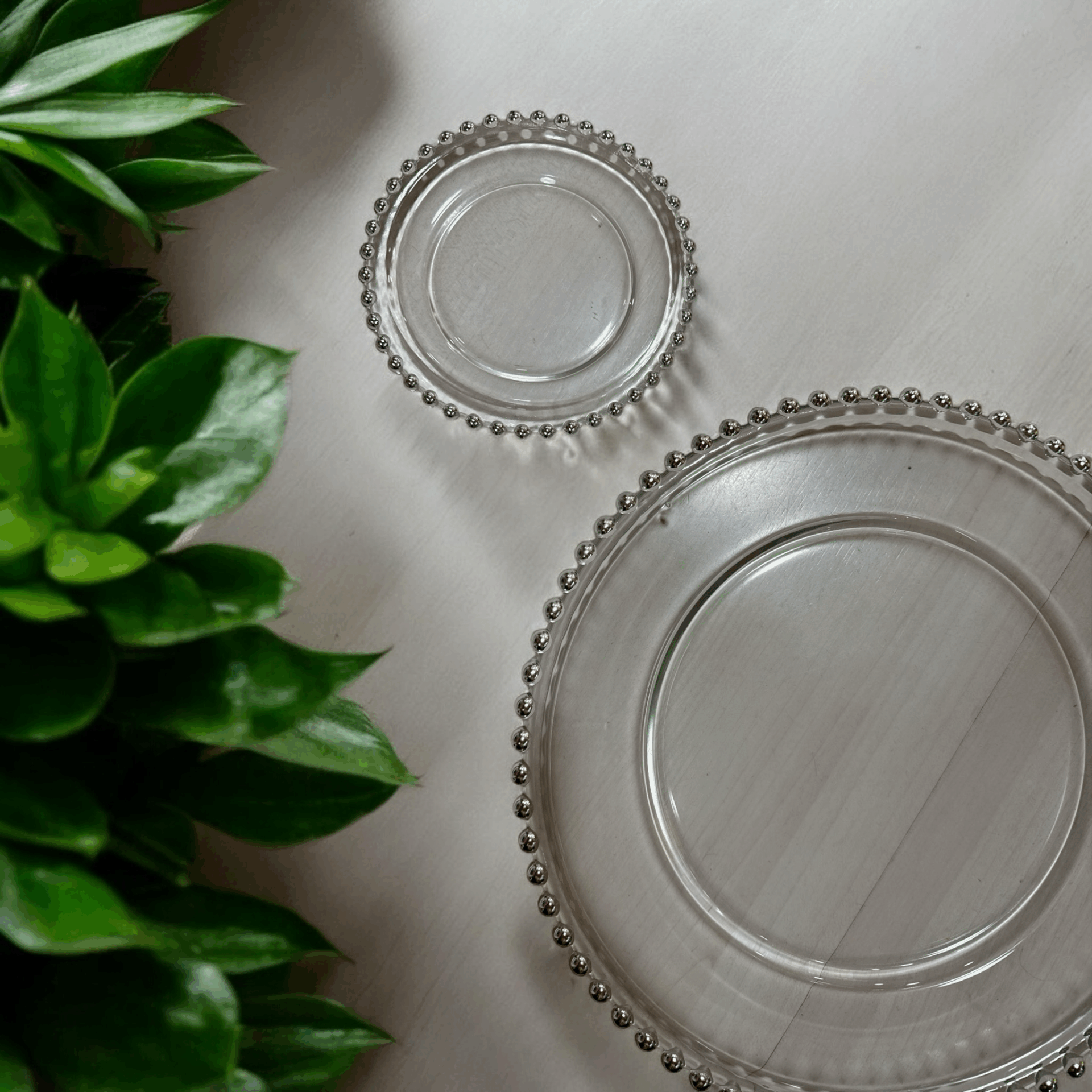 Set 6 sottopiatti cm.32 Clear Pearl argento - Fade