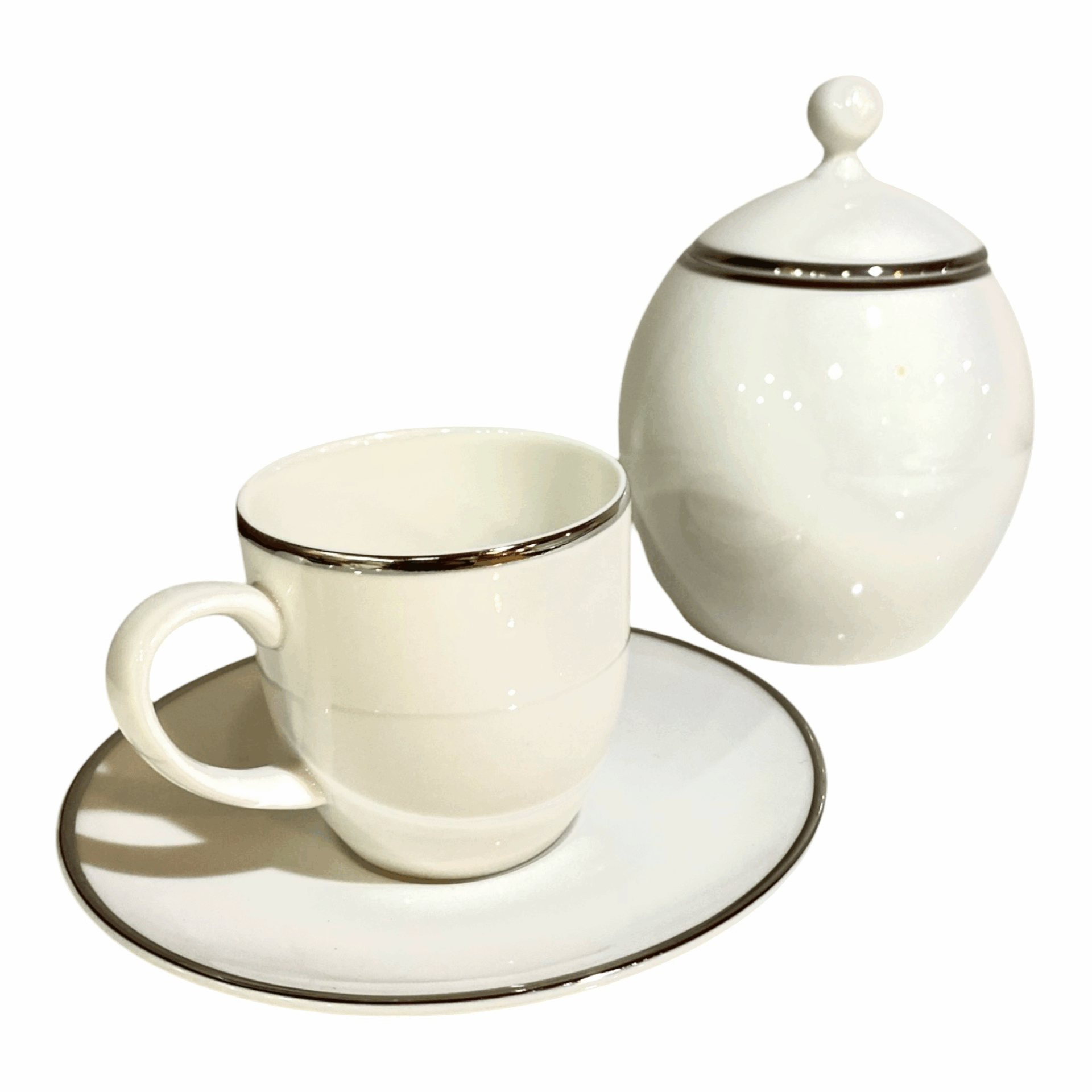 Servizio caffè 13 pezzi - Moonlight filo platino Livellara