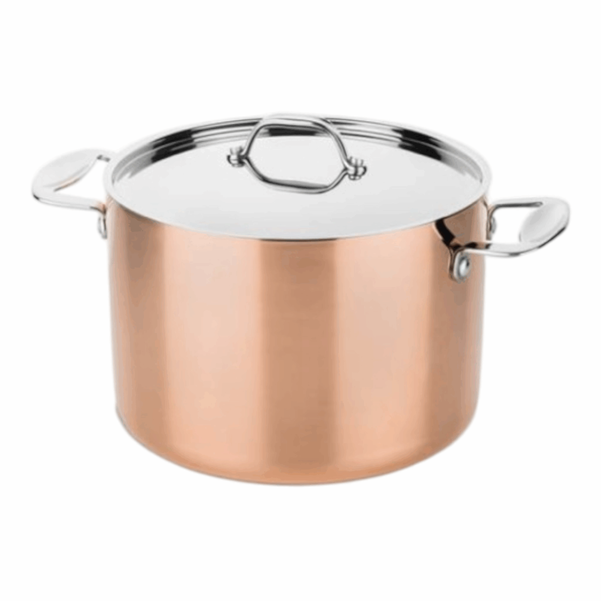 Pentola con coperchio Toscana Rame per induzione + misure - Toscana Mepra