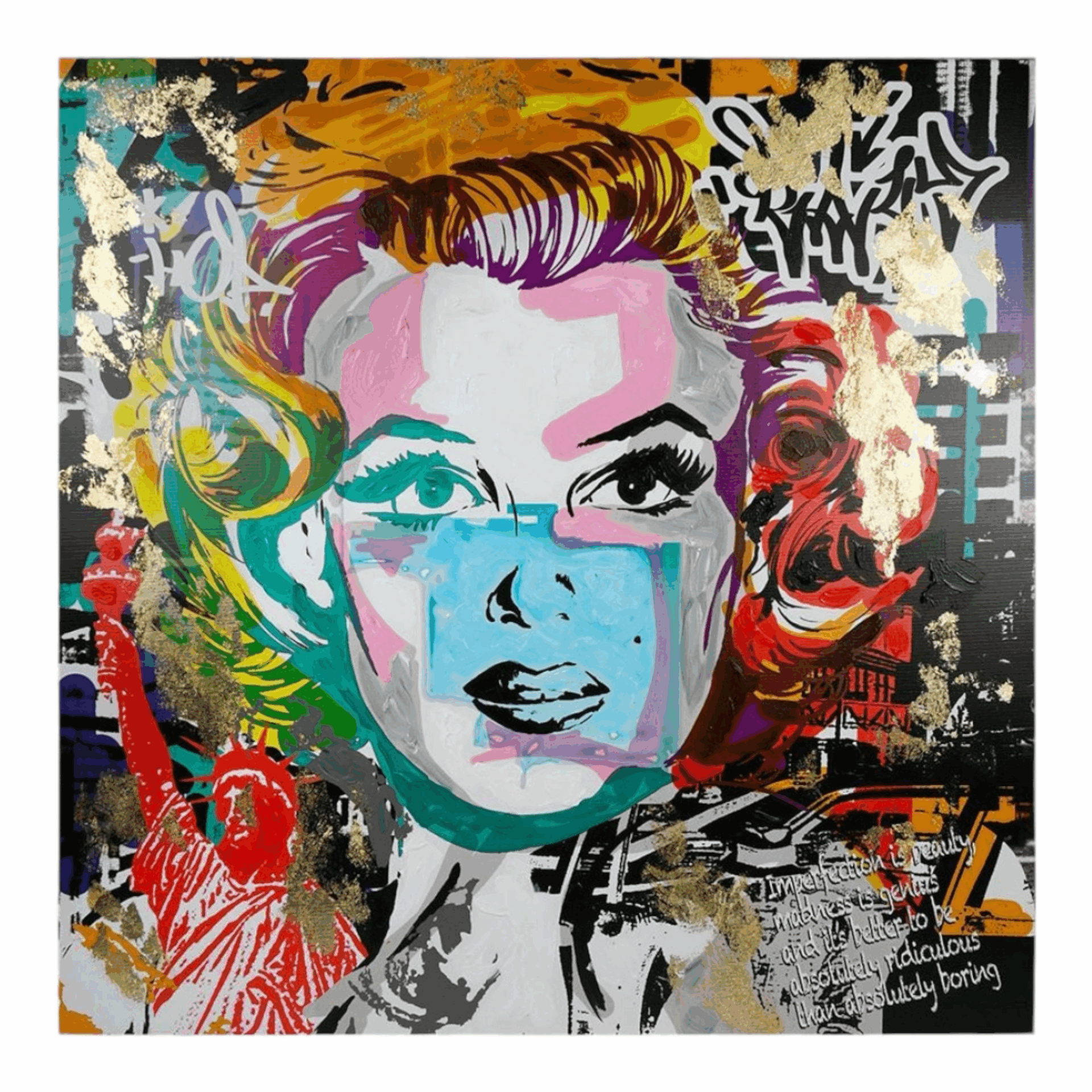 Street Art - quadro Marylin cm.60x60