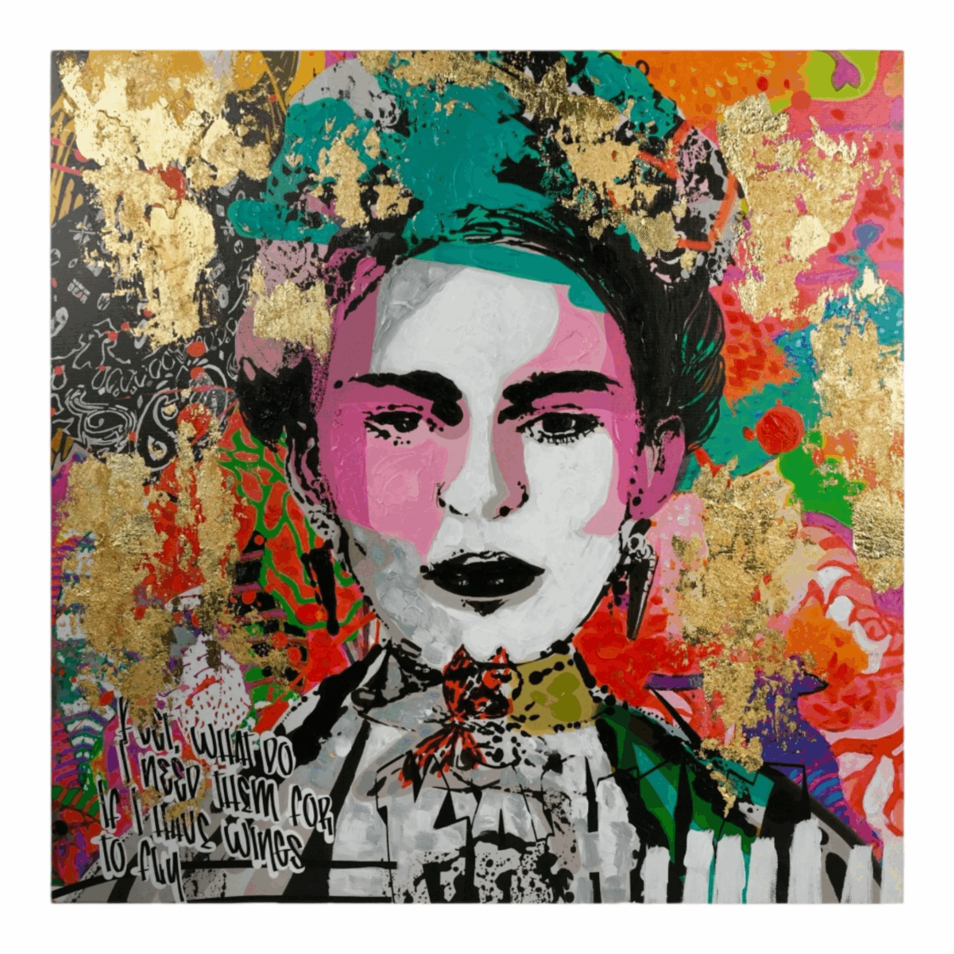 Street art - Quadro Frida cm.50x50