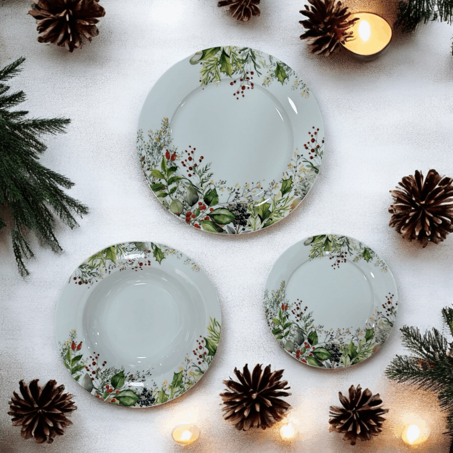 Servizio piatti 18 pezzi - Winter Garden Galbiati