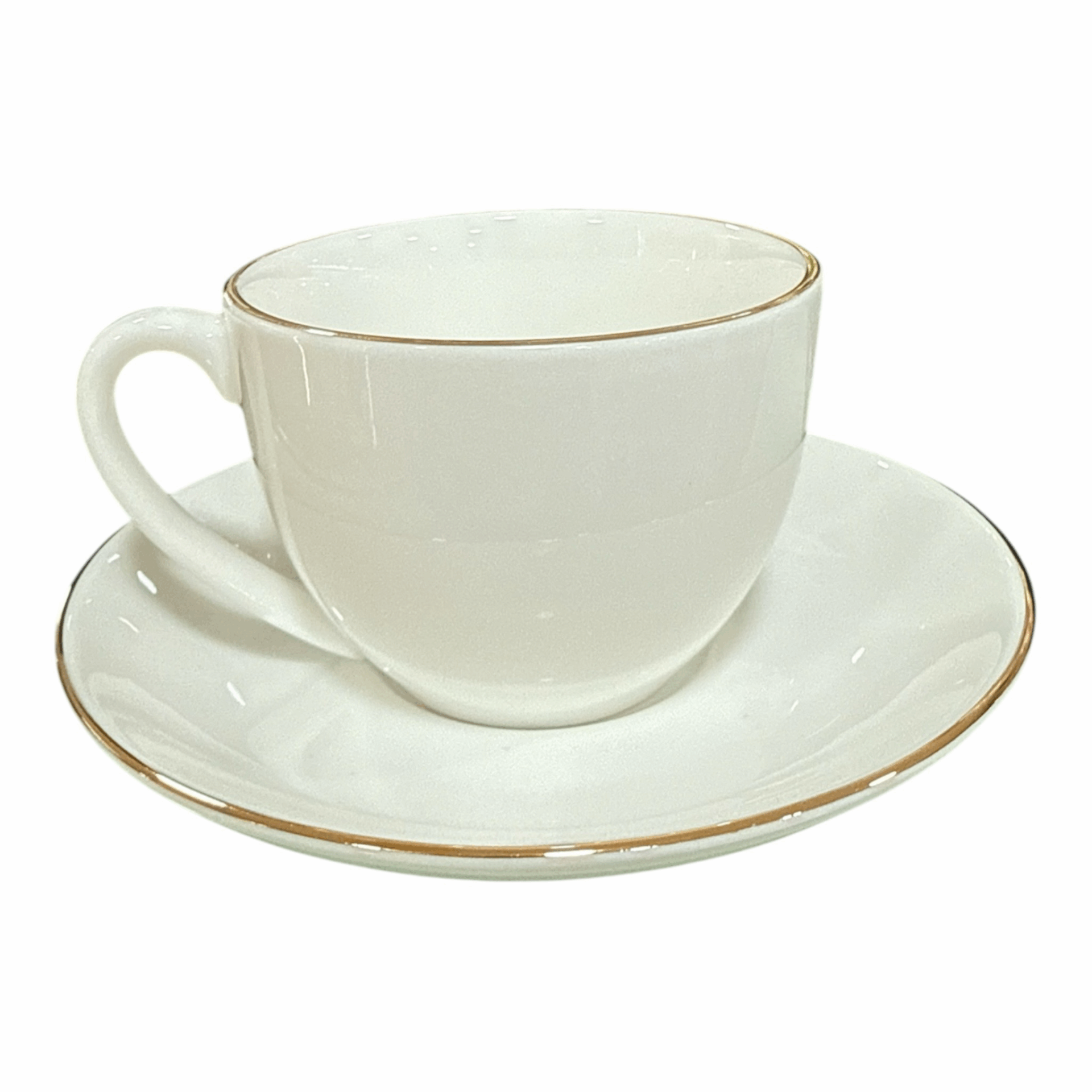 Set 12 tazzine caffe con piattino - White Gold Maxwell & Williams