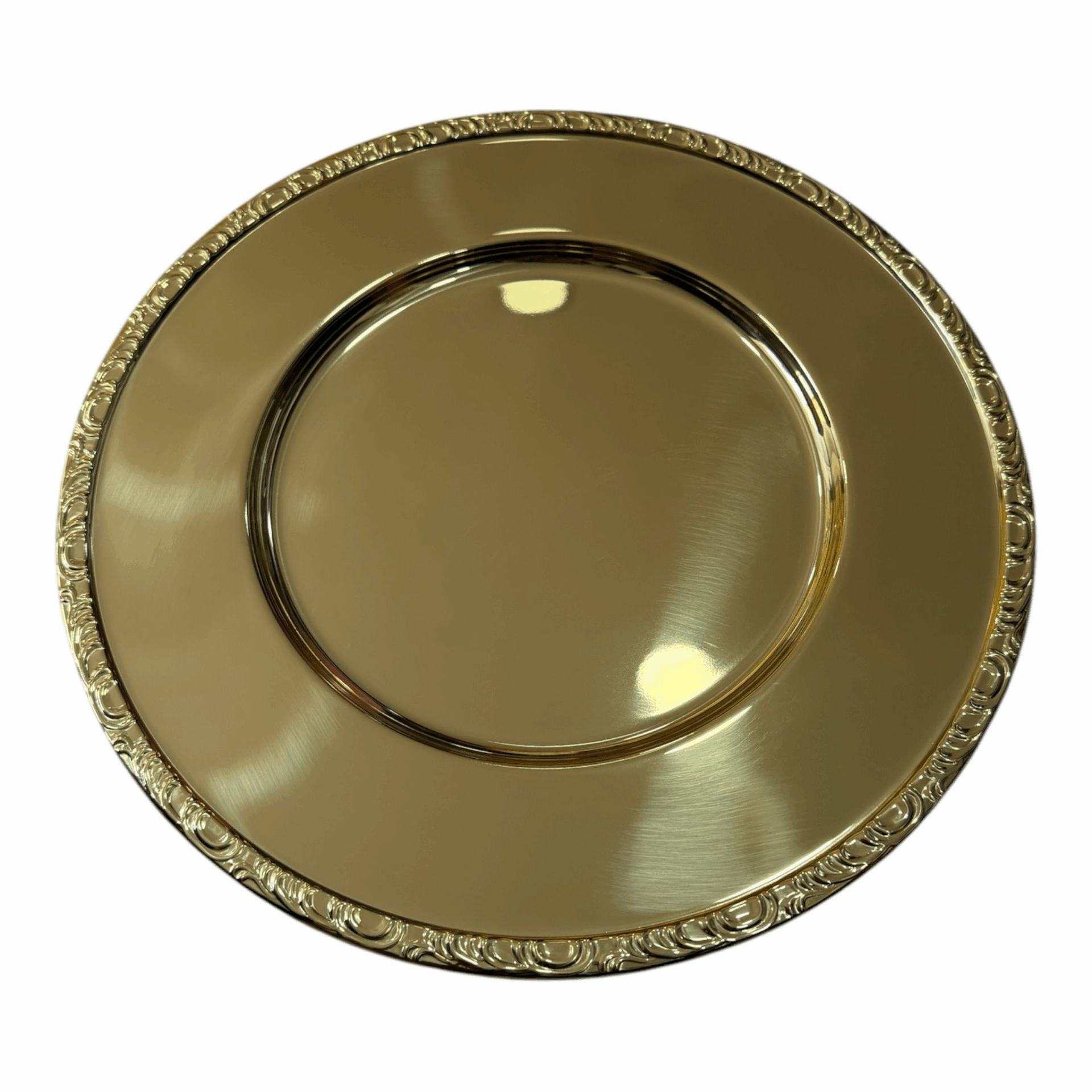 Sottopiatto cm.32,5 PVD oro lucido - barocco Mepra