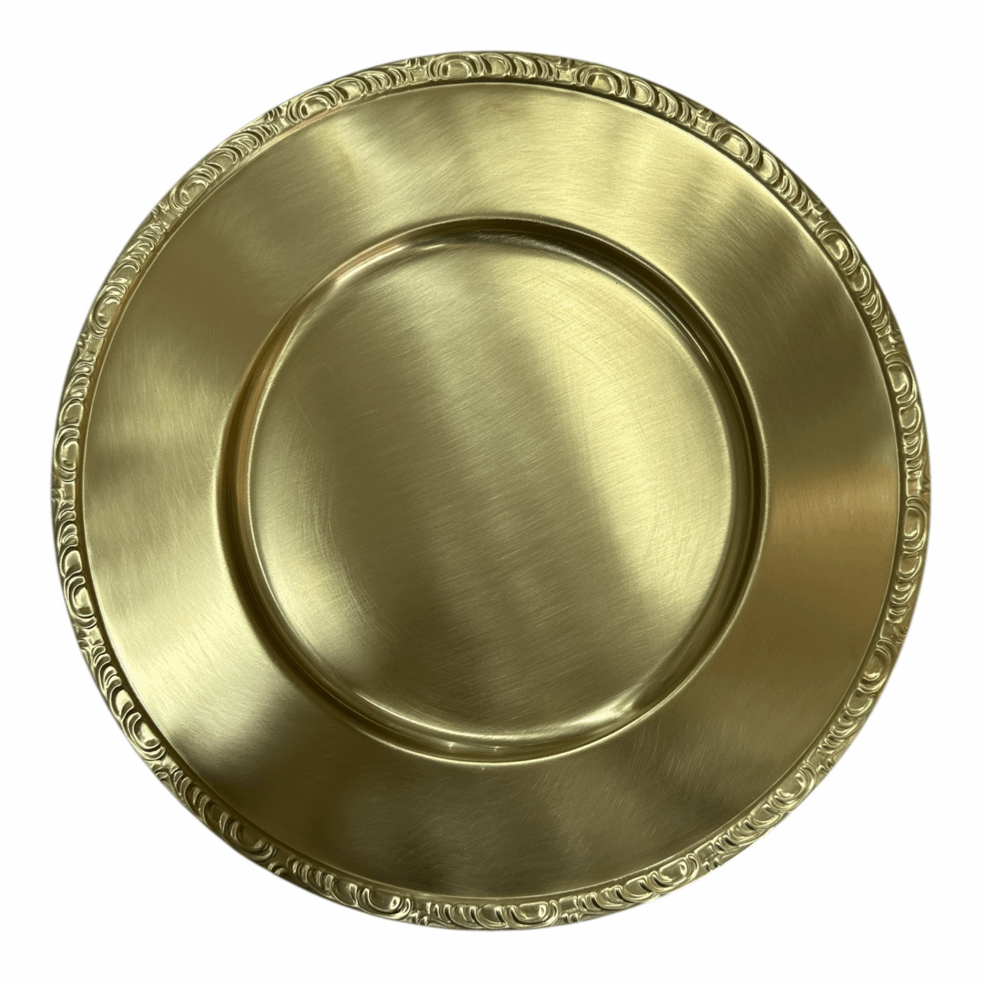 Sottopiatto PVD cm.32,5 oro satinato - Barocco Mepra