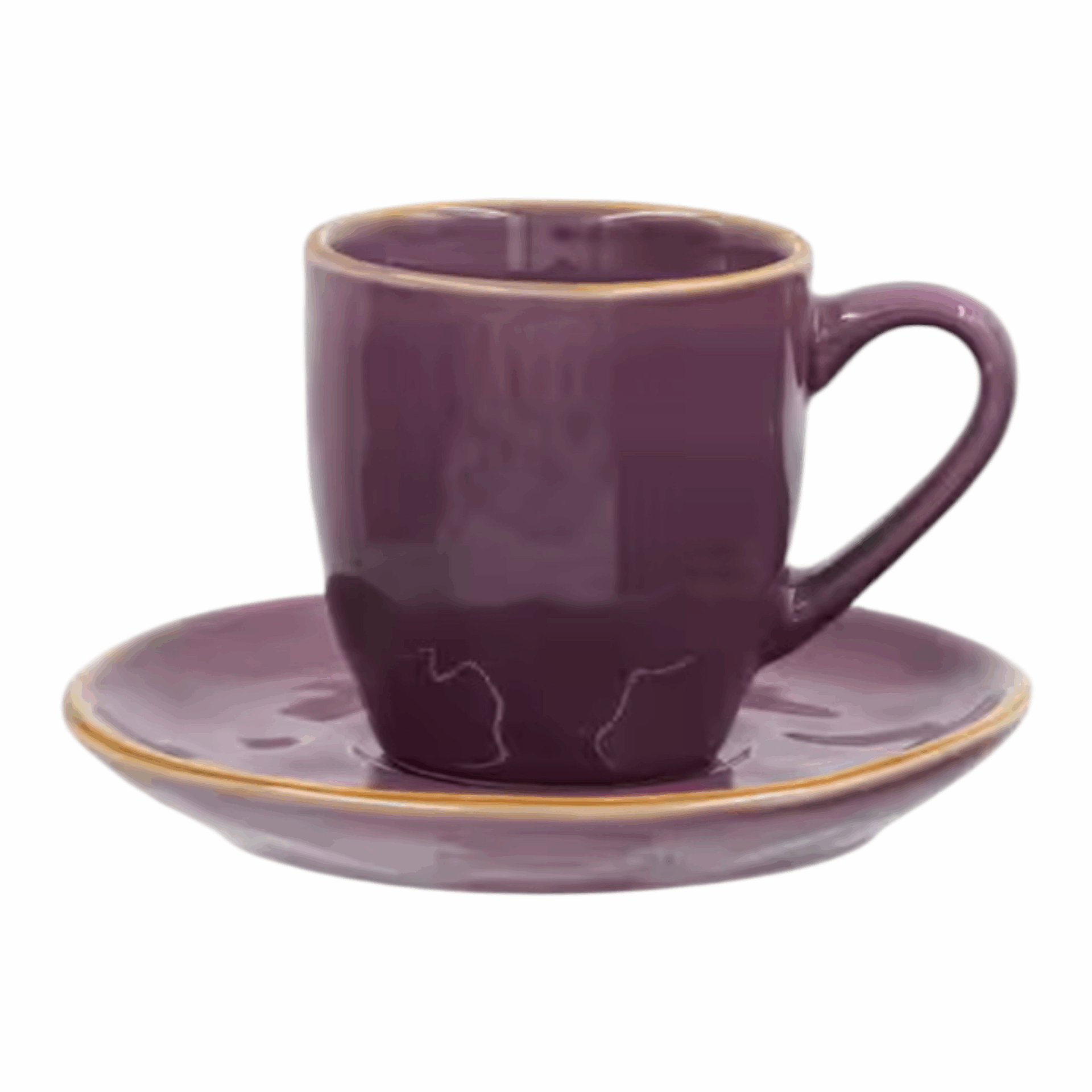 Set 6 tazze caffe con piattino - Concerto Malva Rose e Tulipani