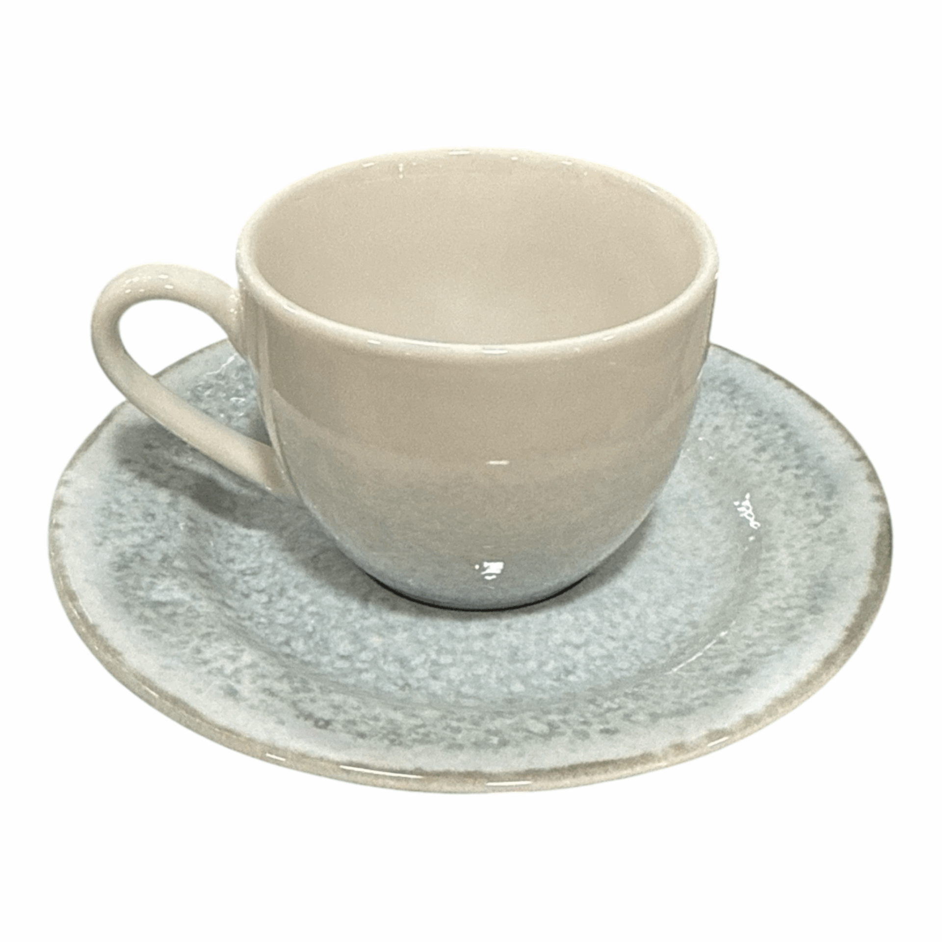 Set 4 tazzine caffe con piattino - Midori grigio Galbiati
