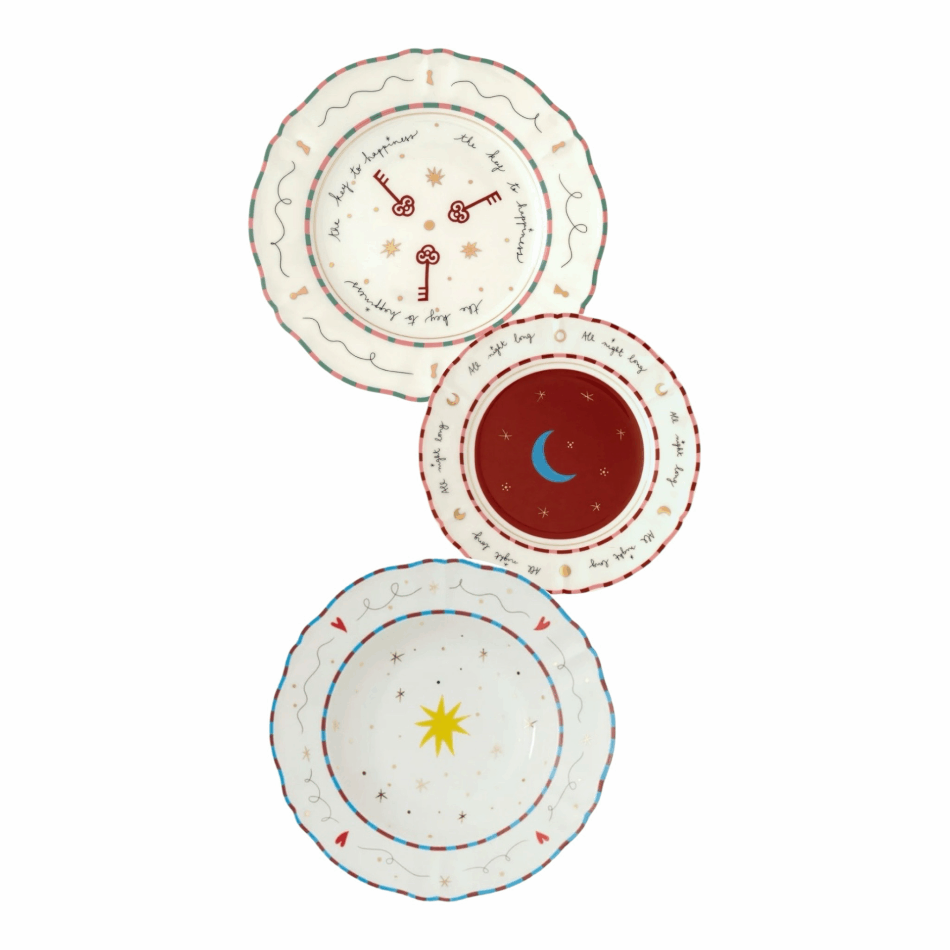 Set 3 piatti posto tavola Pangea - Il Frutto Della Passione La Tavola Scomposta Bitossi
