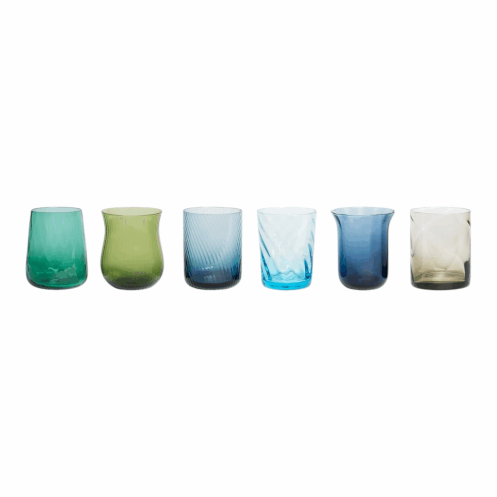 Set 6 tumbler - Texture Nuances Blu/Verde Bitossi