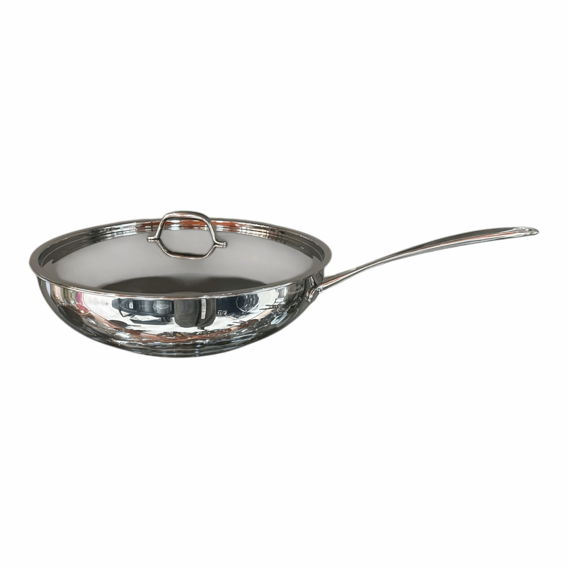 Wok con coperchio cm.30 - Glamour Inox Mepra