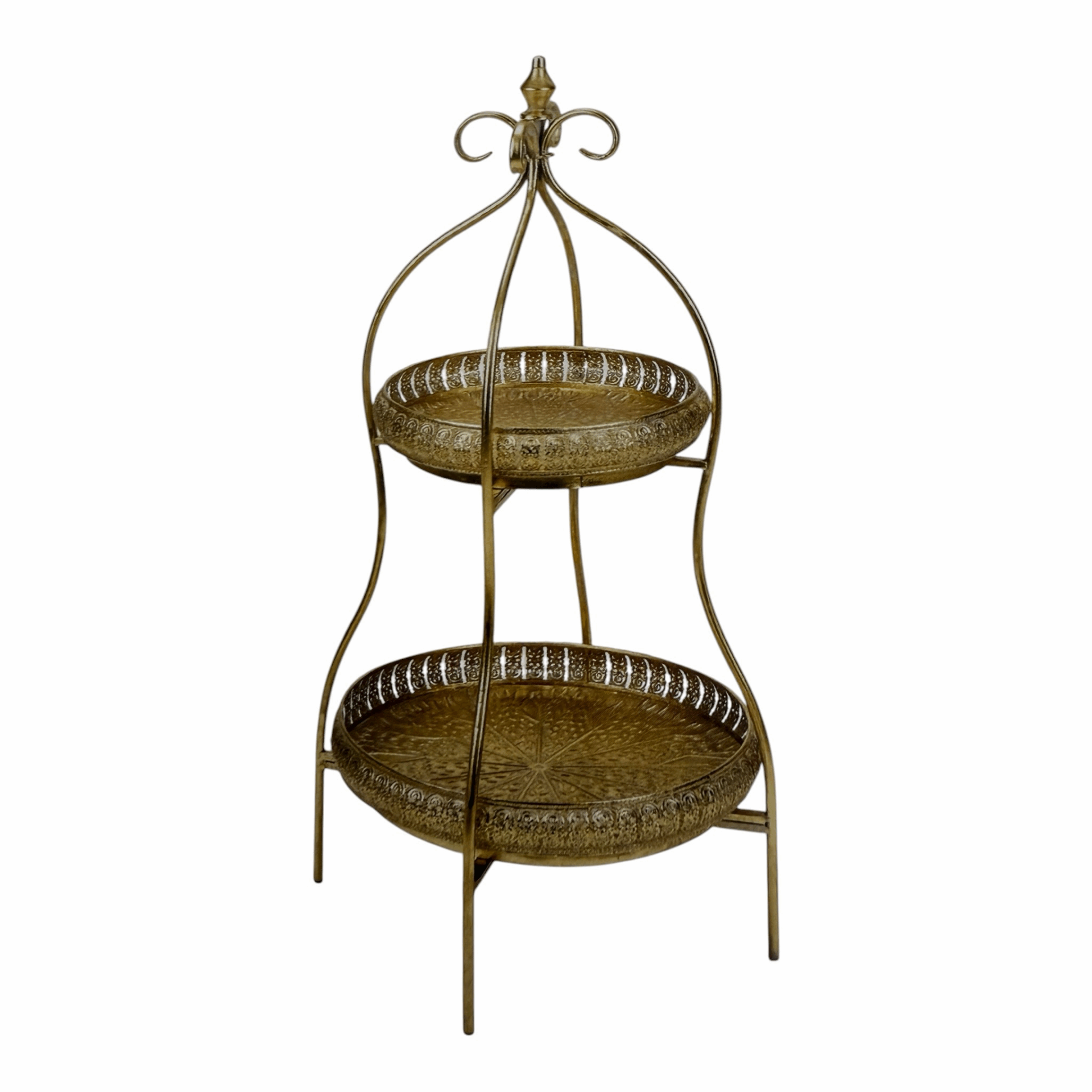 Raissa - alzata 2 piani oro chiaro cm.82