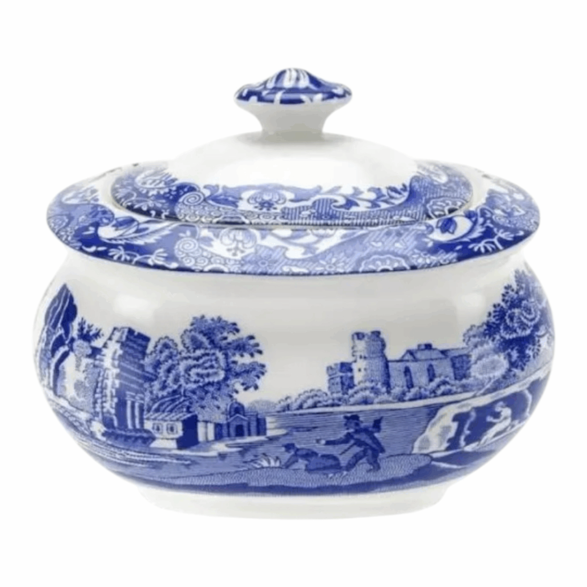 Zuccheriera con coperchio - Blue Italian Spode