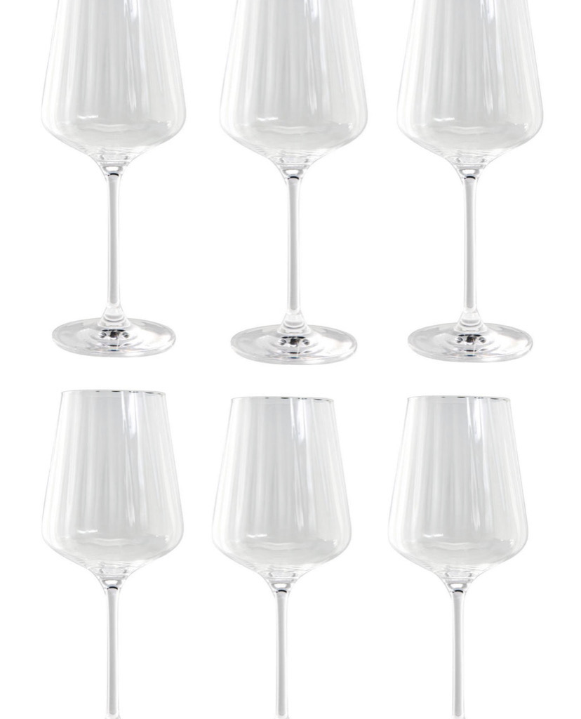 Set 6 Calice vino rosso / calice acqua 390ml - rinascimento