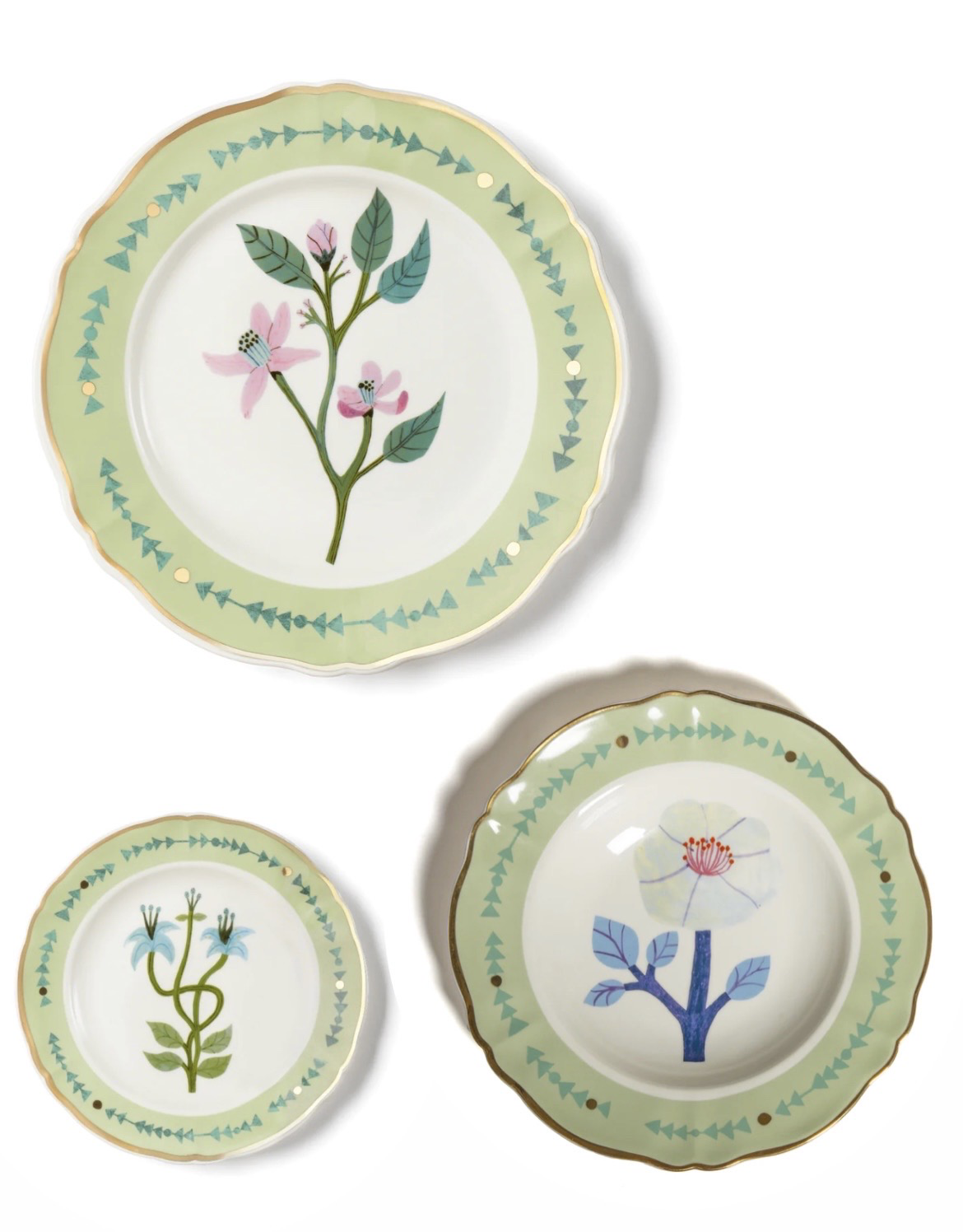 Set 3 piatti posto tavola - La Tavola Scomposta Botanica Bitossi