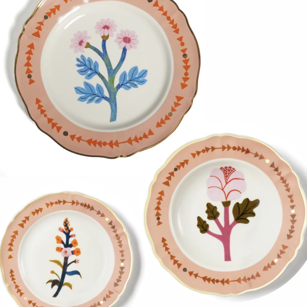 Set 3 piatti posto tavola - La Tavola Scomposta Botanica Bitossi