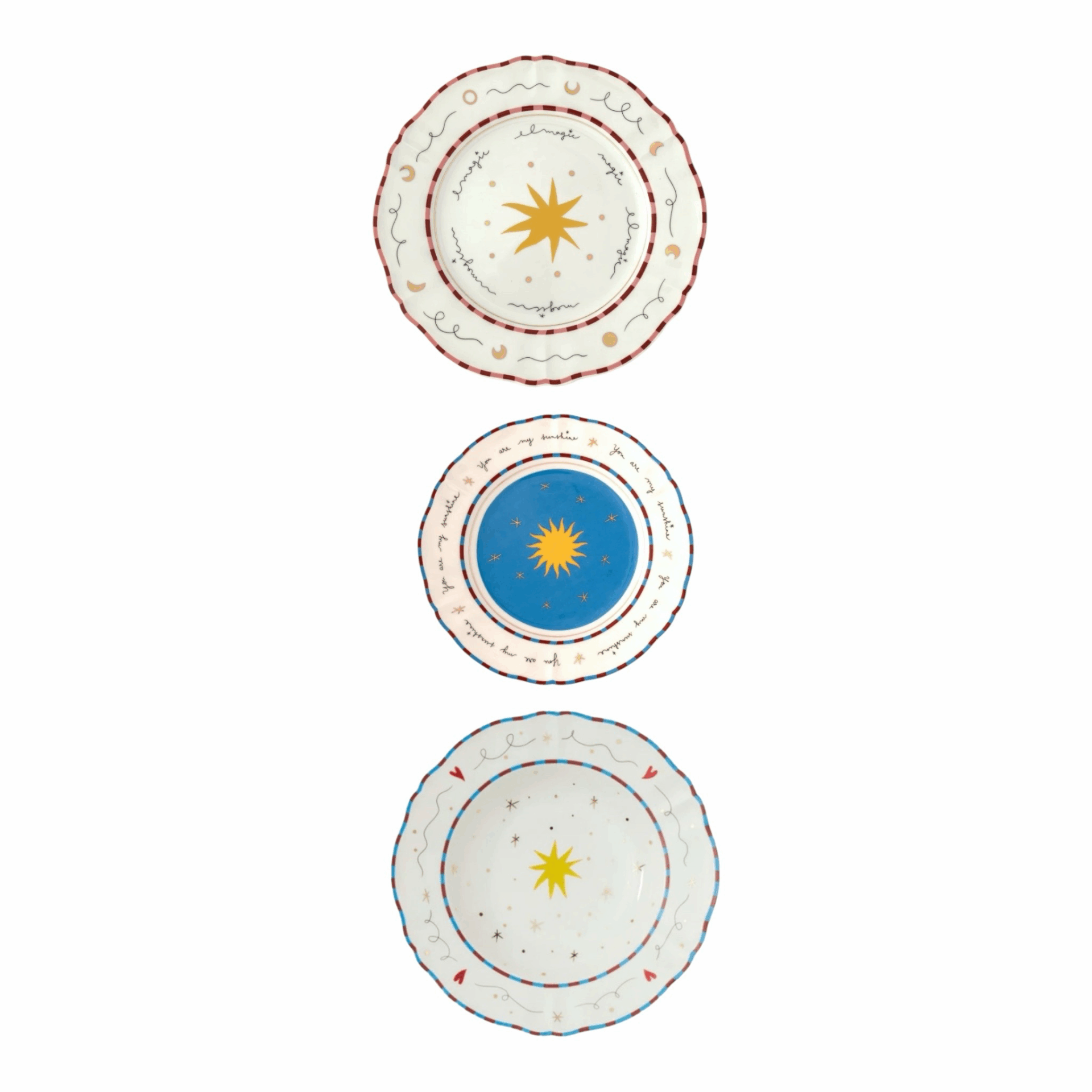 Set 3 piatti posto tavola Pangea - Il Frutto Della Passione La Tavola Scomposta Bitossi