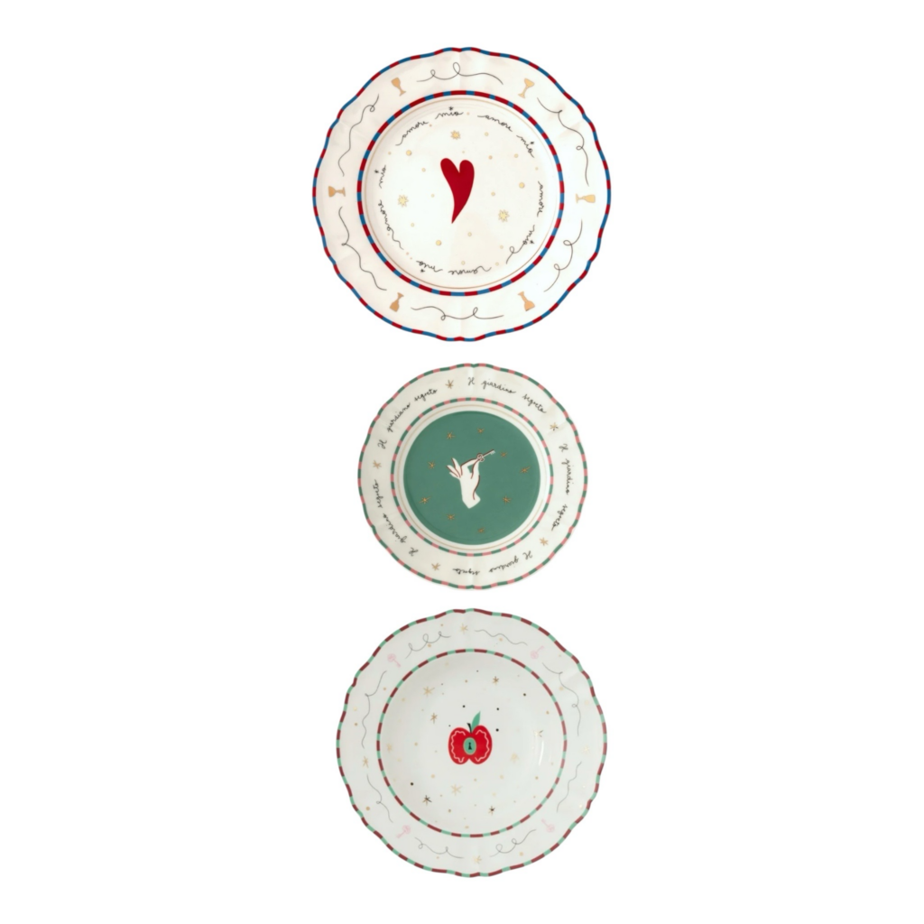 Set 3 piatti posto tavola Pangea - Il Frutto Della Passione La Tavola Scomposta Bitossi
