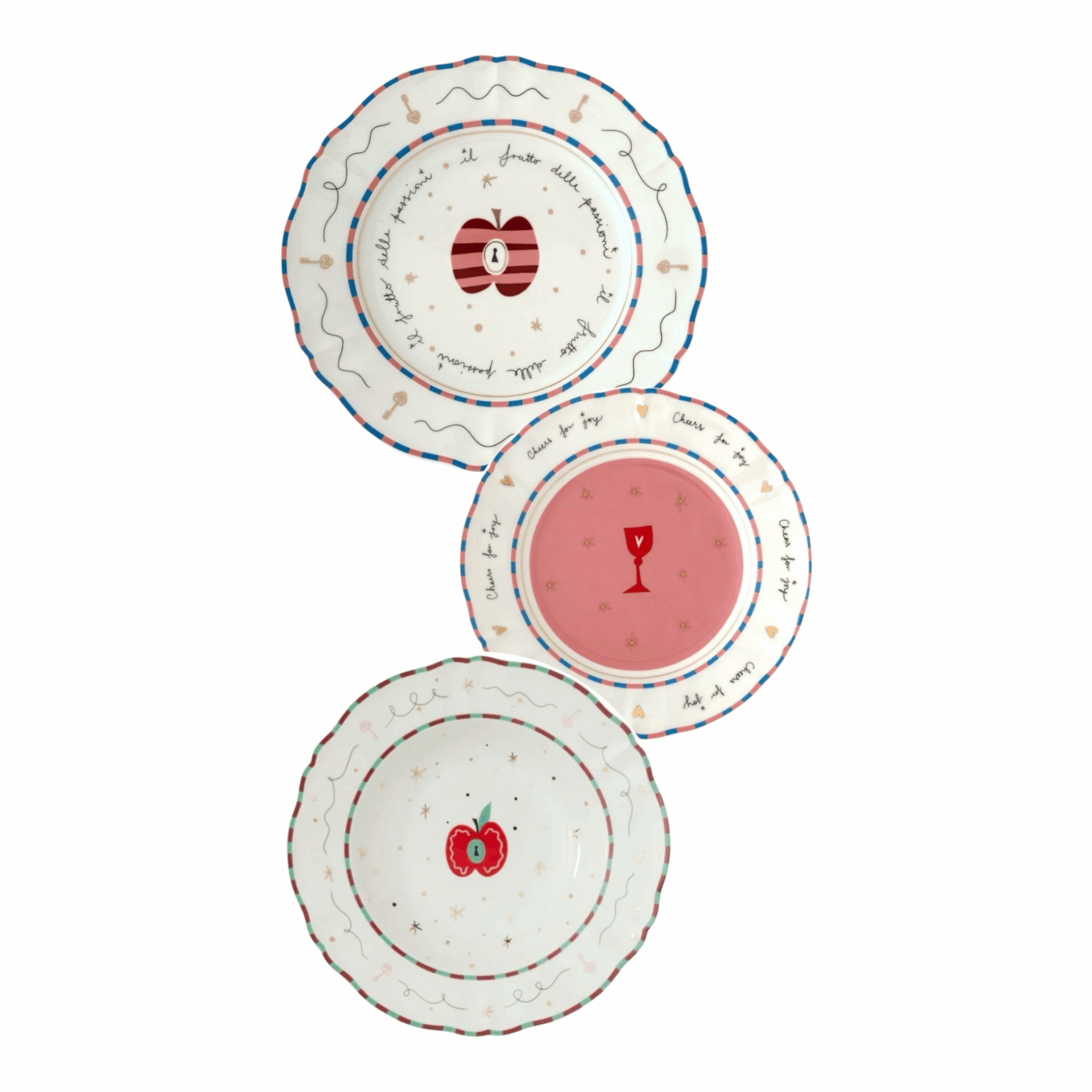 Set 3 piatti Posto Tavola Pangea - Il Frutto Della Passione La Tavola Scomposta Bitossi