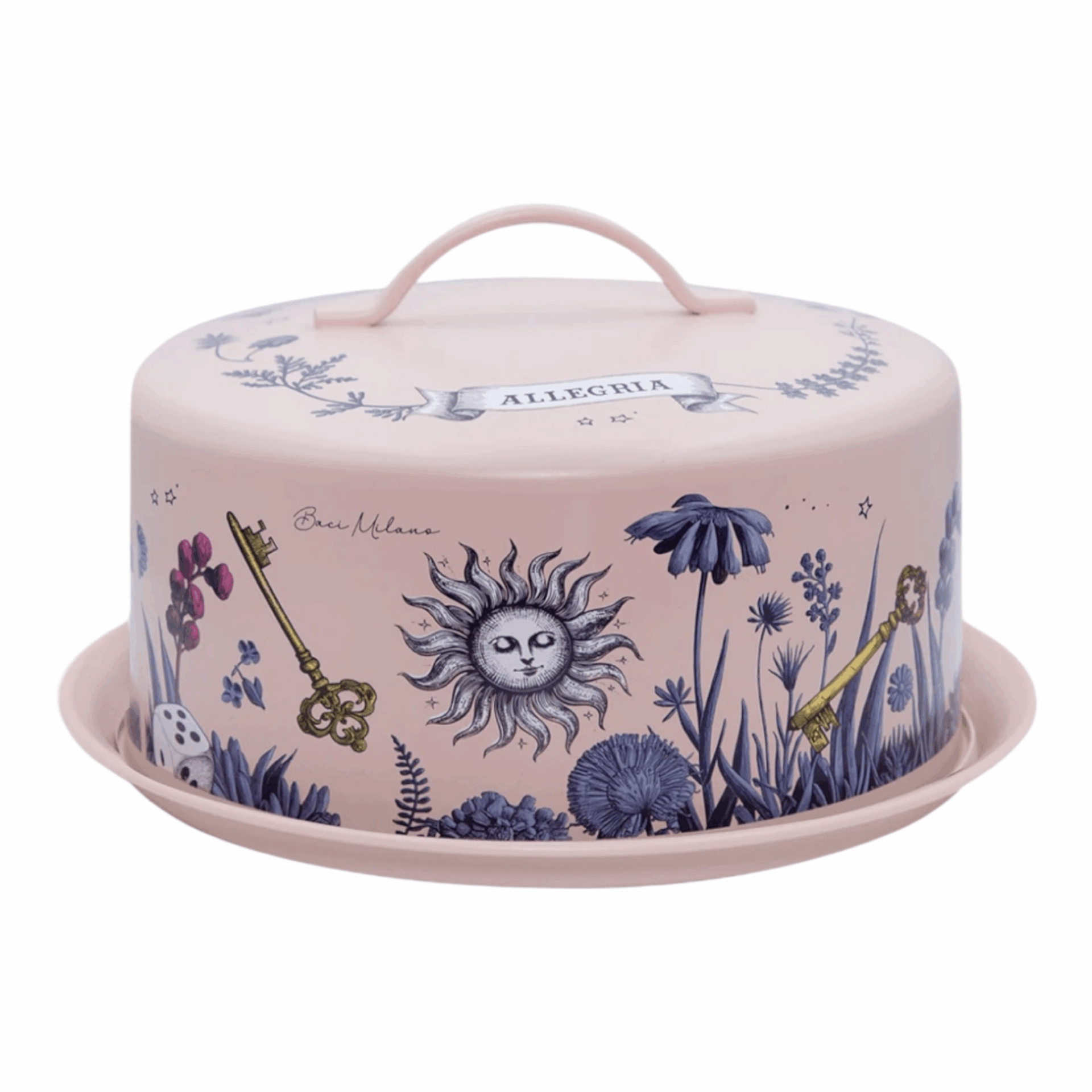 Piatto torta con cupola - Allegria Baci Milano