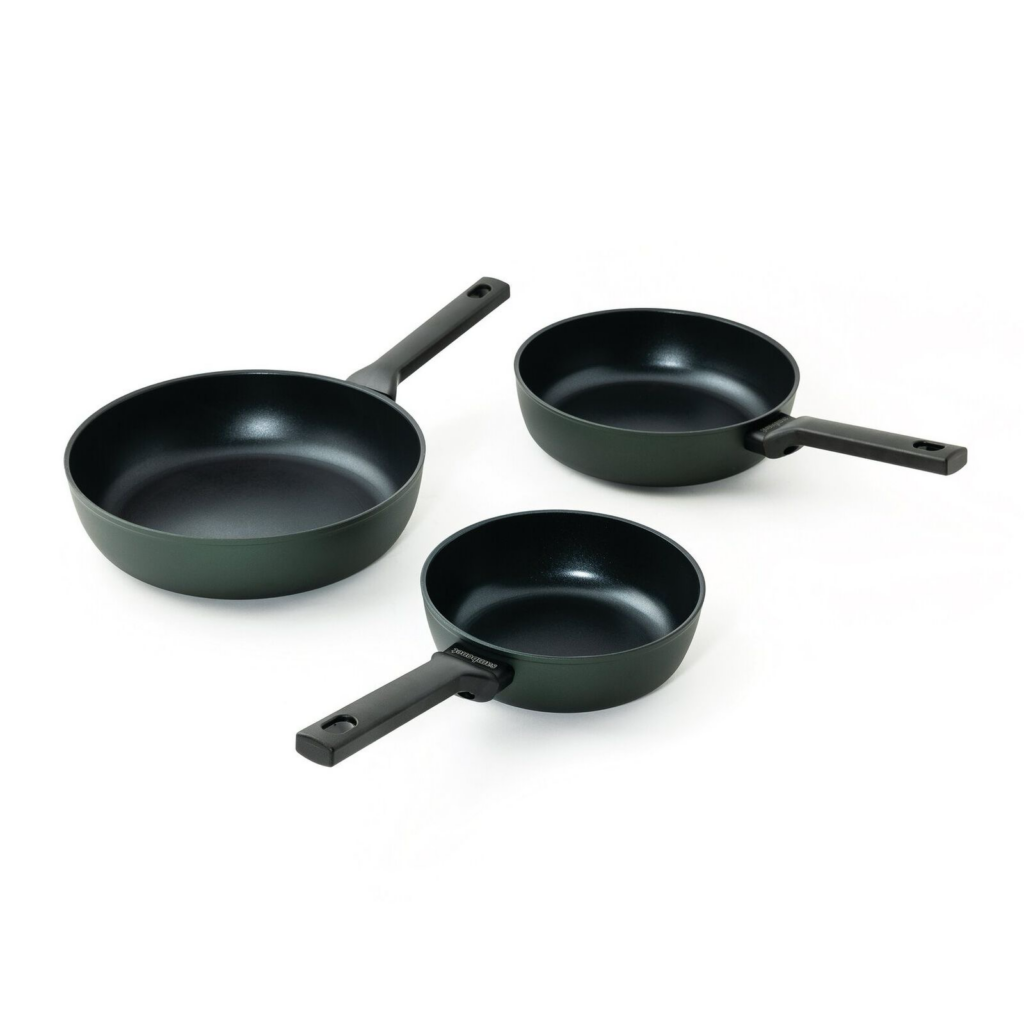 Padella bordo alto + misure - Titan Pro Green Sambonet